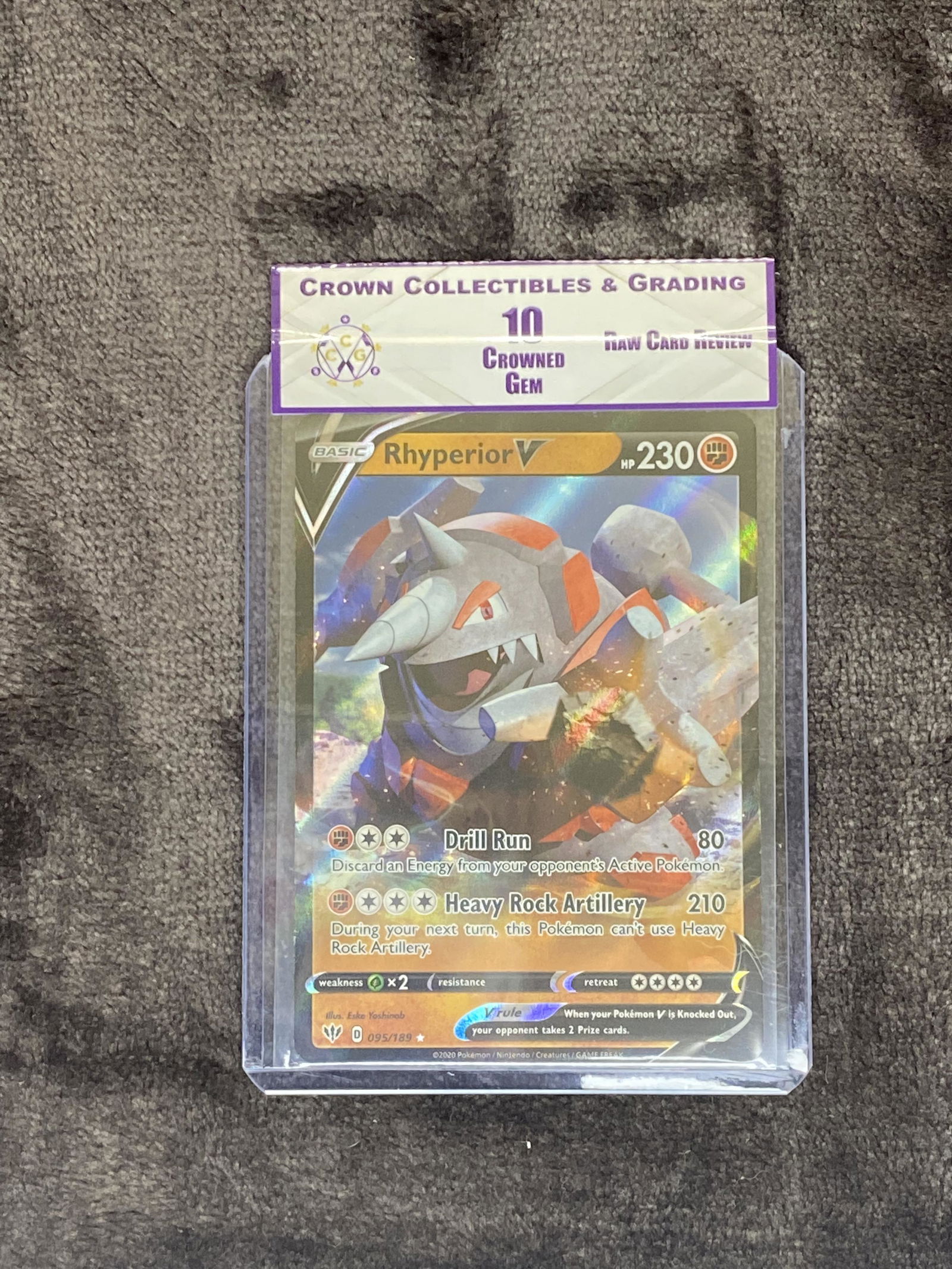 RCR Rhyperior V CC&G 10 Pokemon Card (1 of 1)