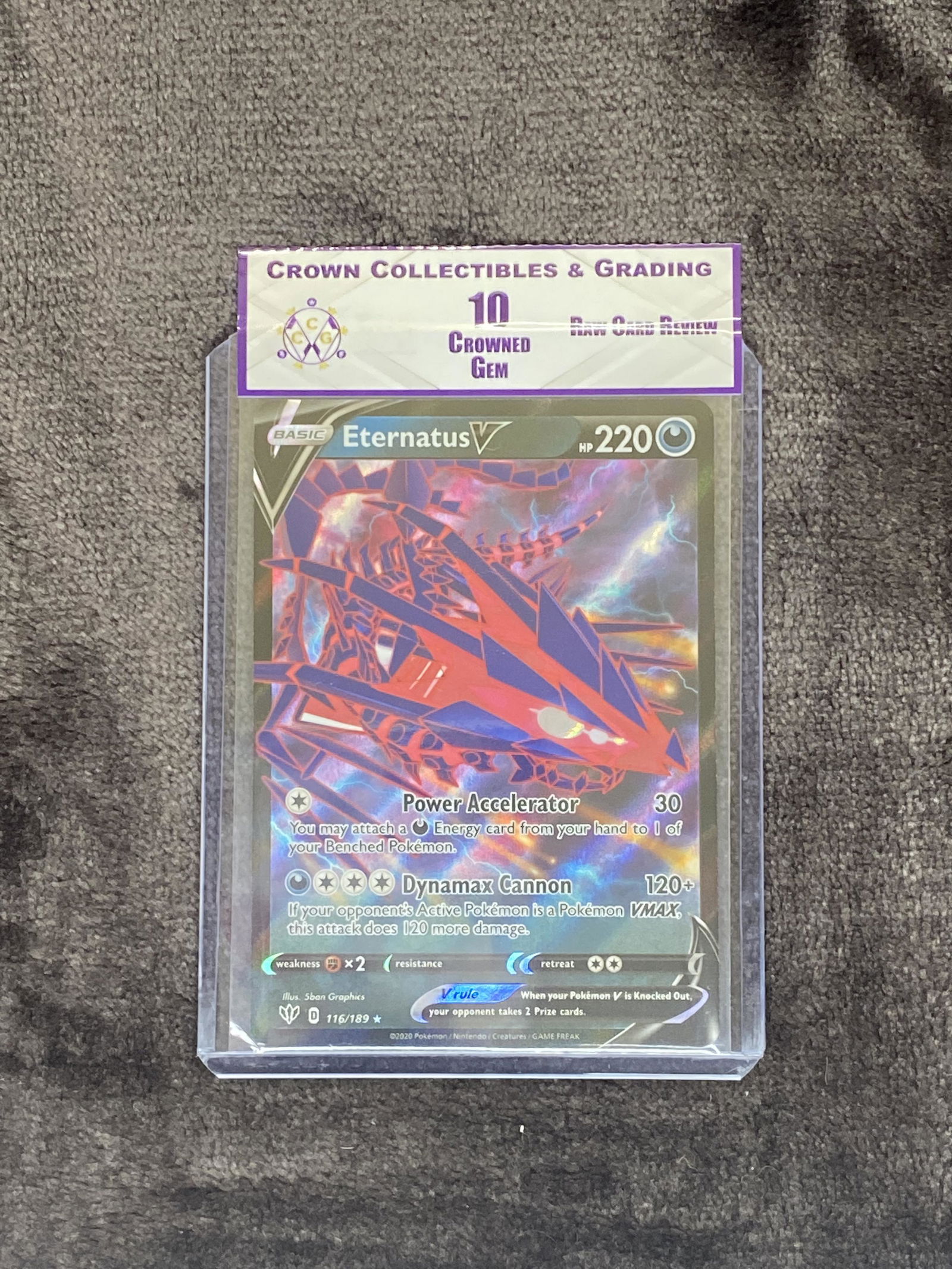 RCR Eternatus V CC&G 10 Pokemon Card (1 of 1)