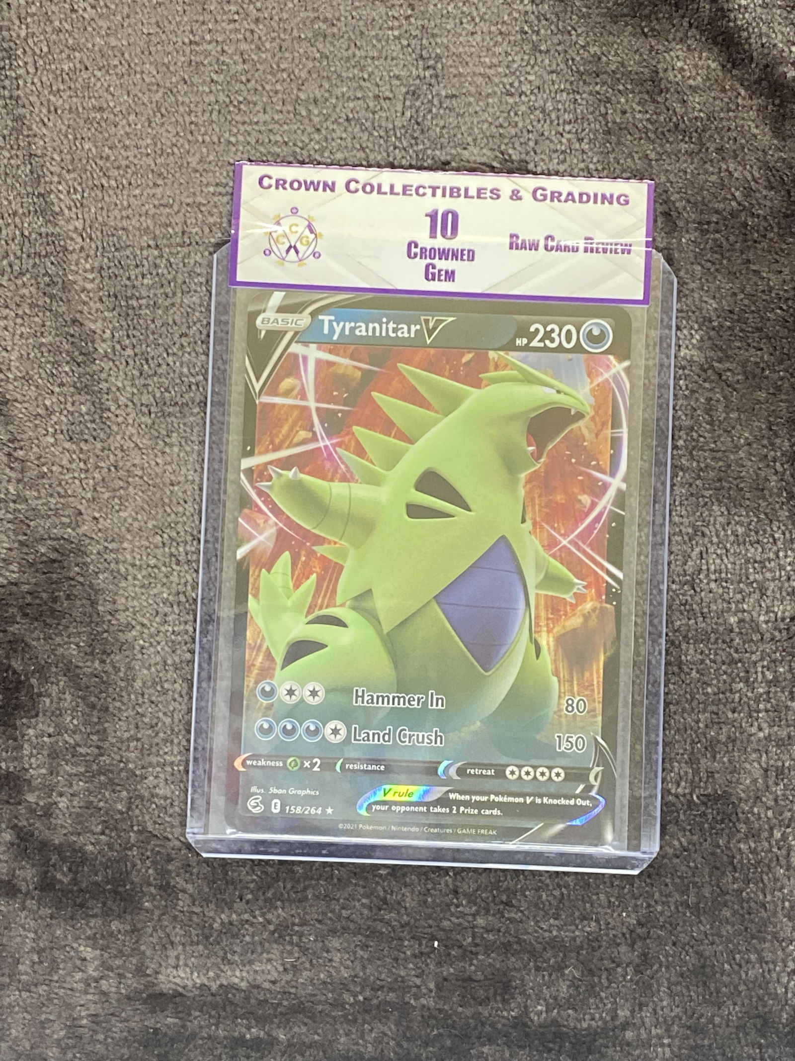 RCR Tyranitar V CC&G 10 Pokemon Card (1 of 1)