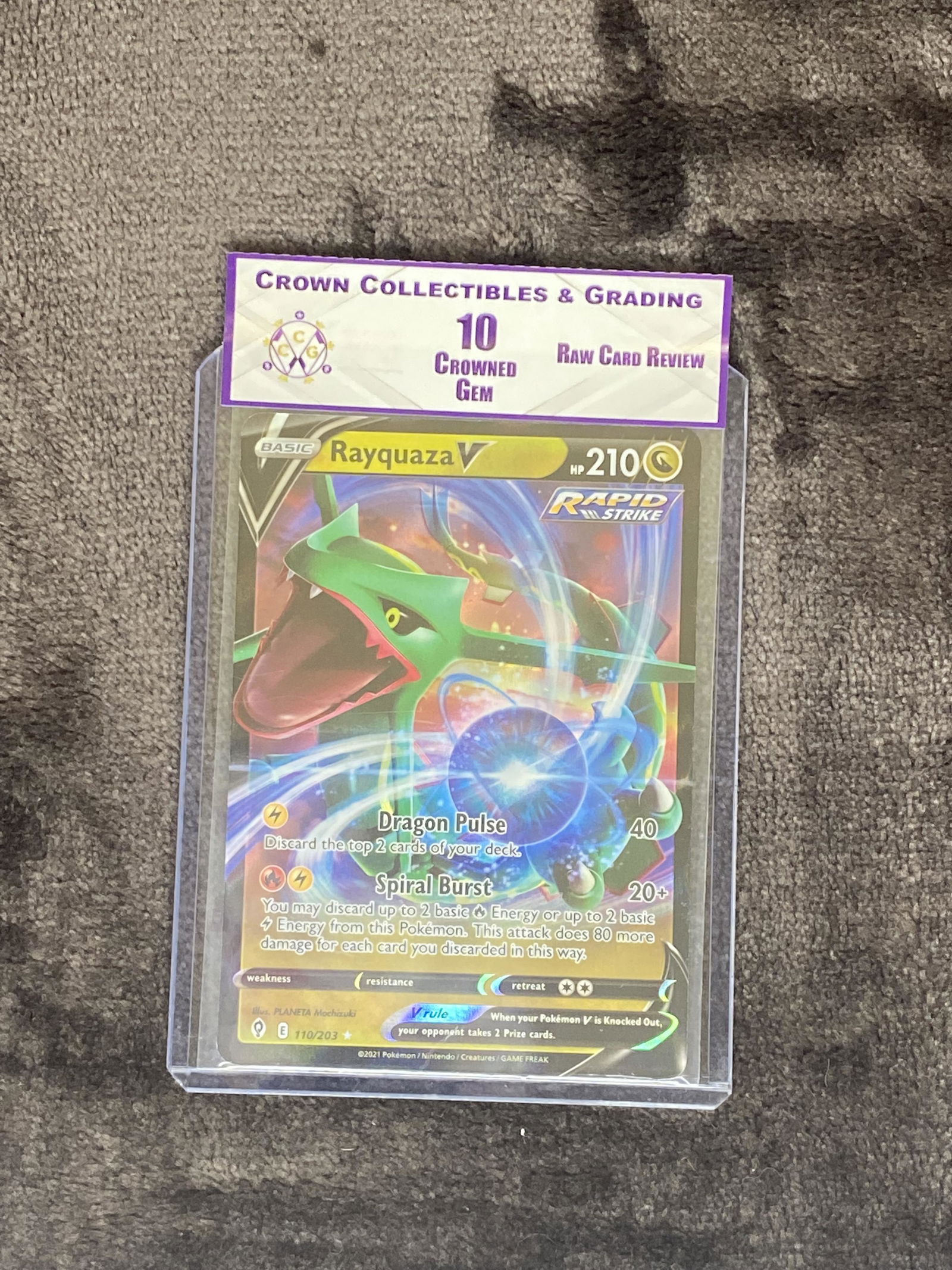 RCR Rayquaza V CC&G 10 Pokemon Card (1 of 1)