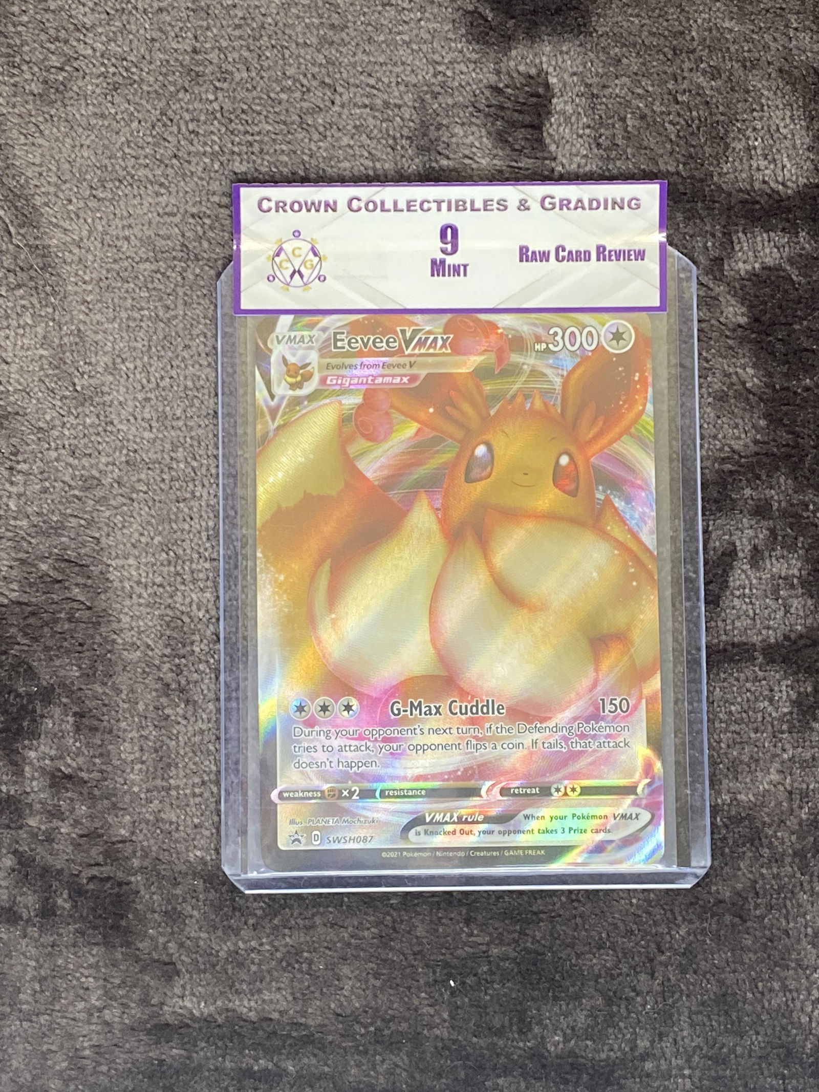 RCR Eevee Vmax CC&G 9 Pokemon Card (1 of 1)