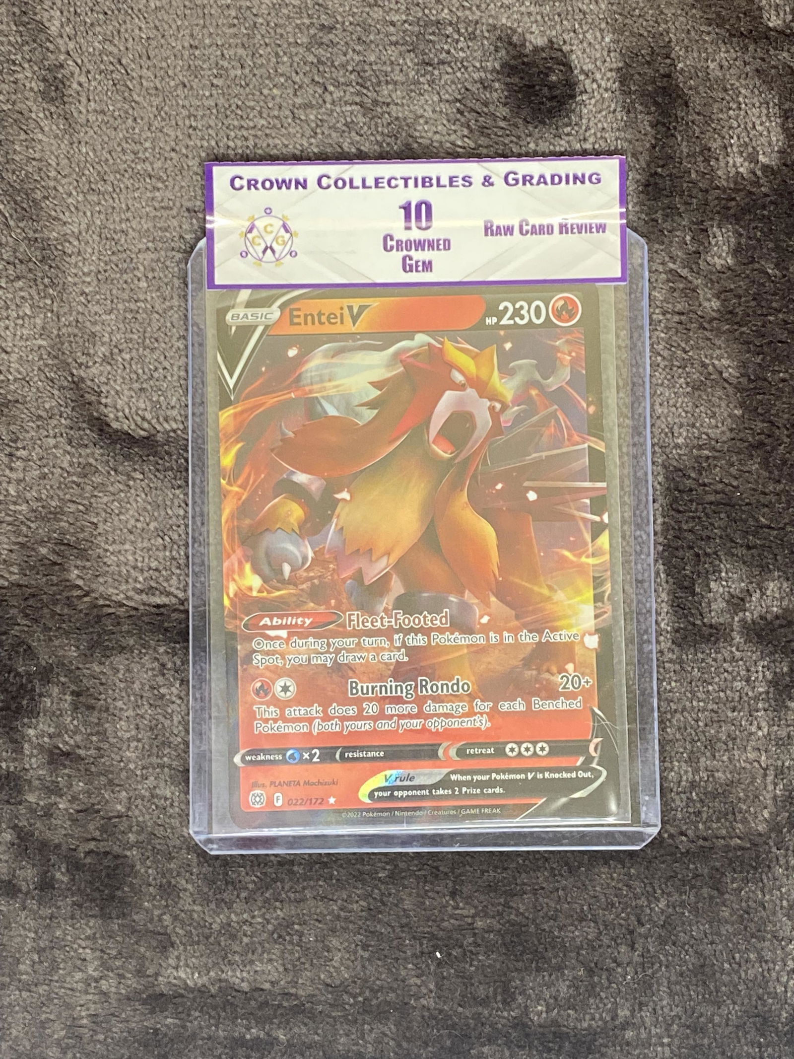 RCR Entei V CC&G 10 Pokemon Card (1 of 1)