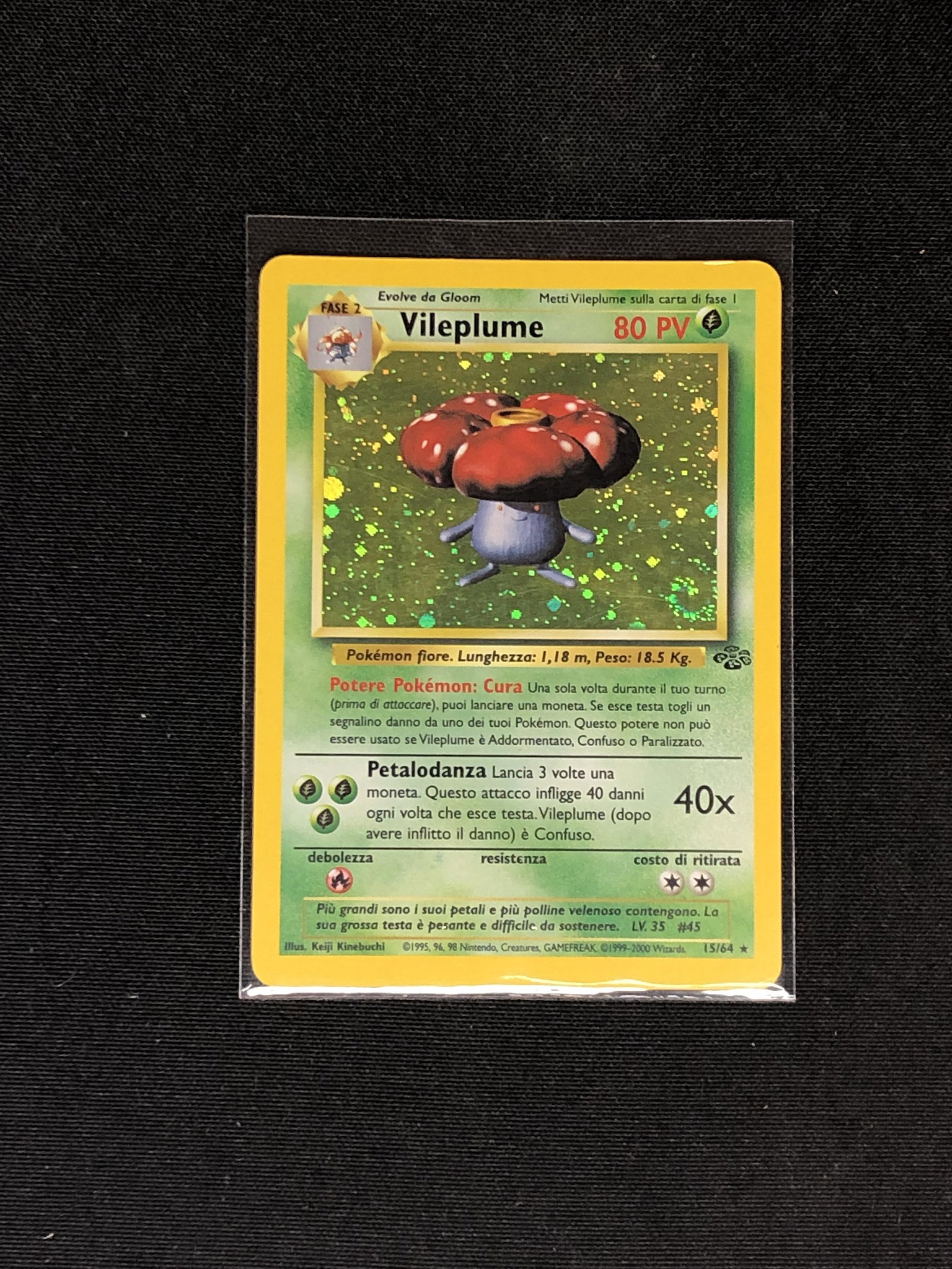 Vileplume Holo Pokemon Card Single- in heavily played condition: Vileplume Holo Pokemon Card Single- in heavily played condition