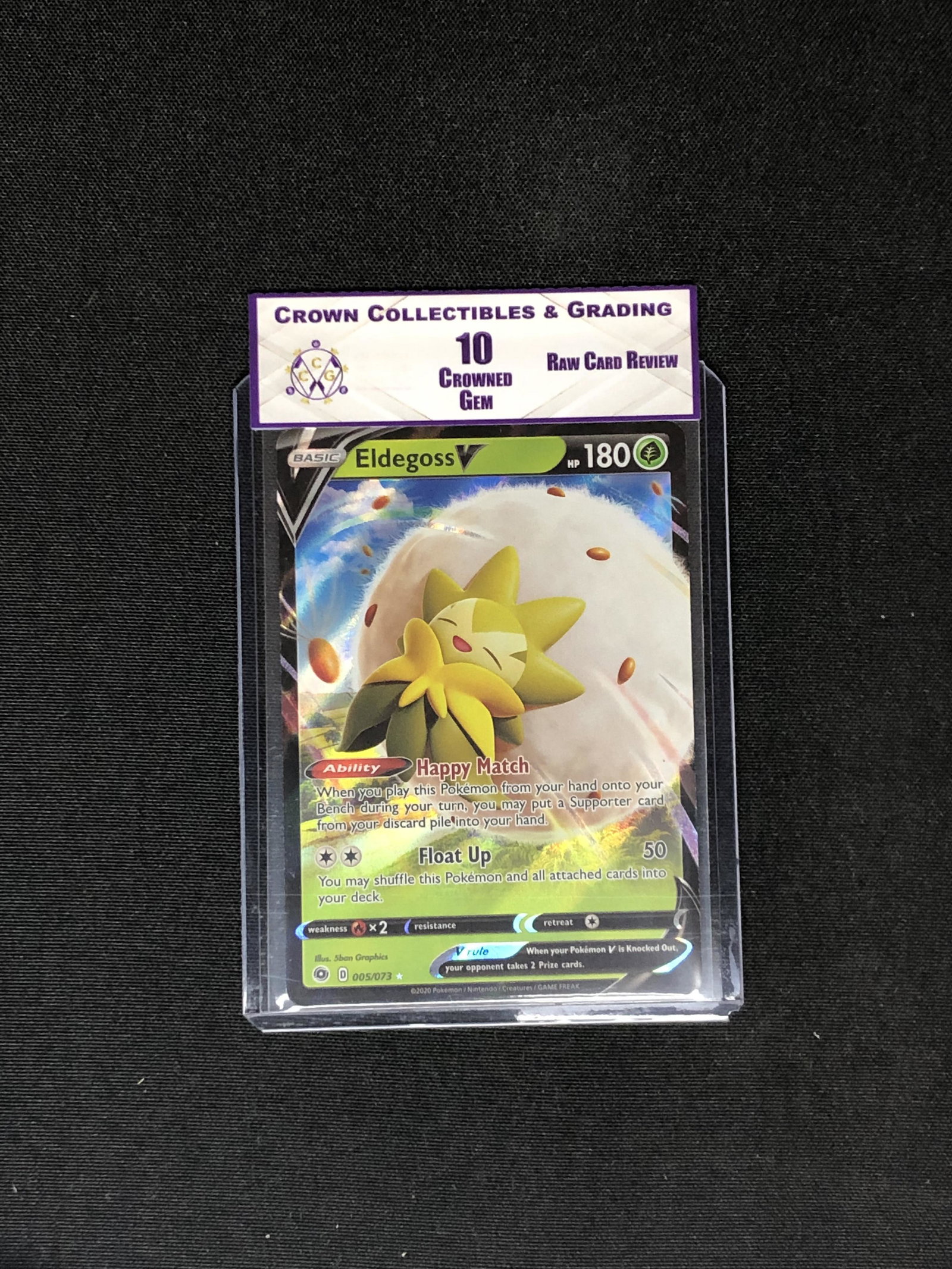 RCR Eldegoss V CC&G 10 Pokemon Card (1 of 1)