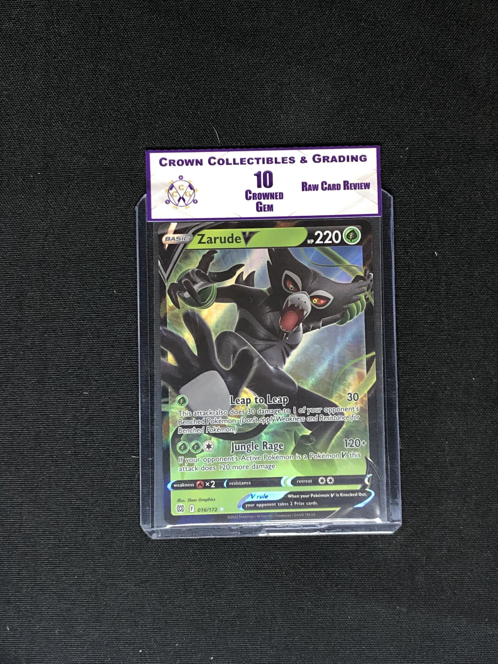 RCR Zarude V CC&G 10 Pokemon Card (1 of 1)