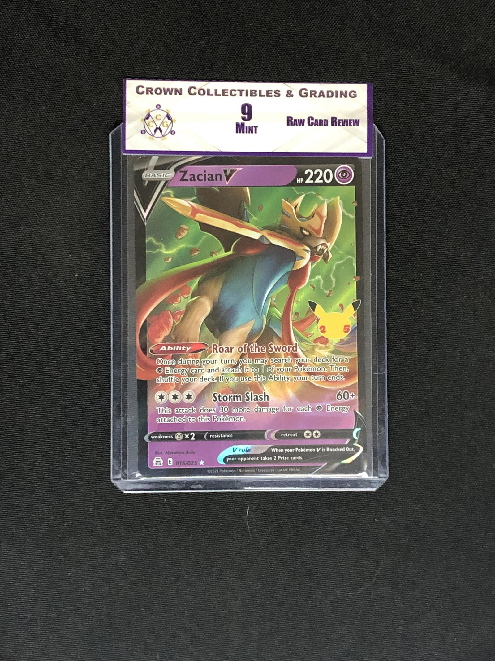 RCR Zacian V CC&G 9 Pokemon Card (1 of 1)