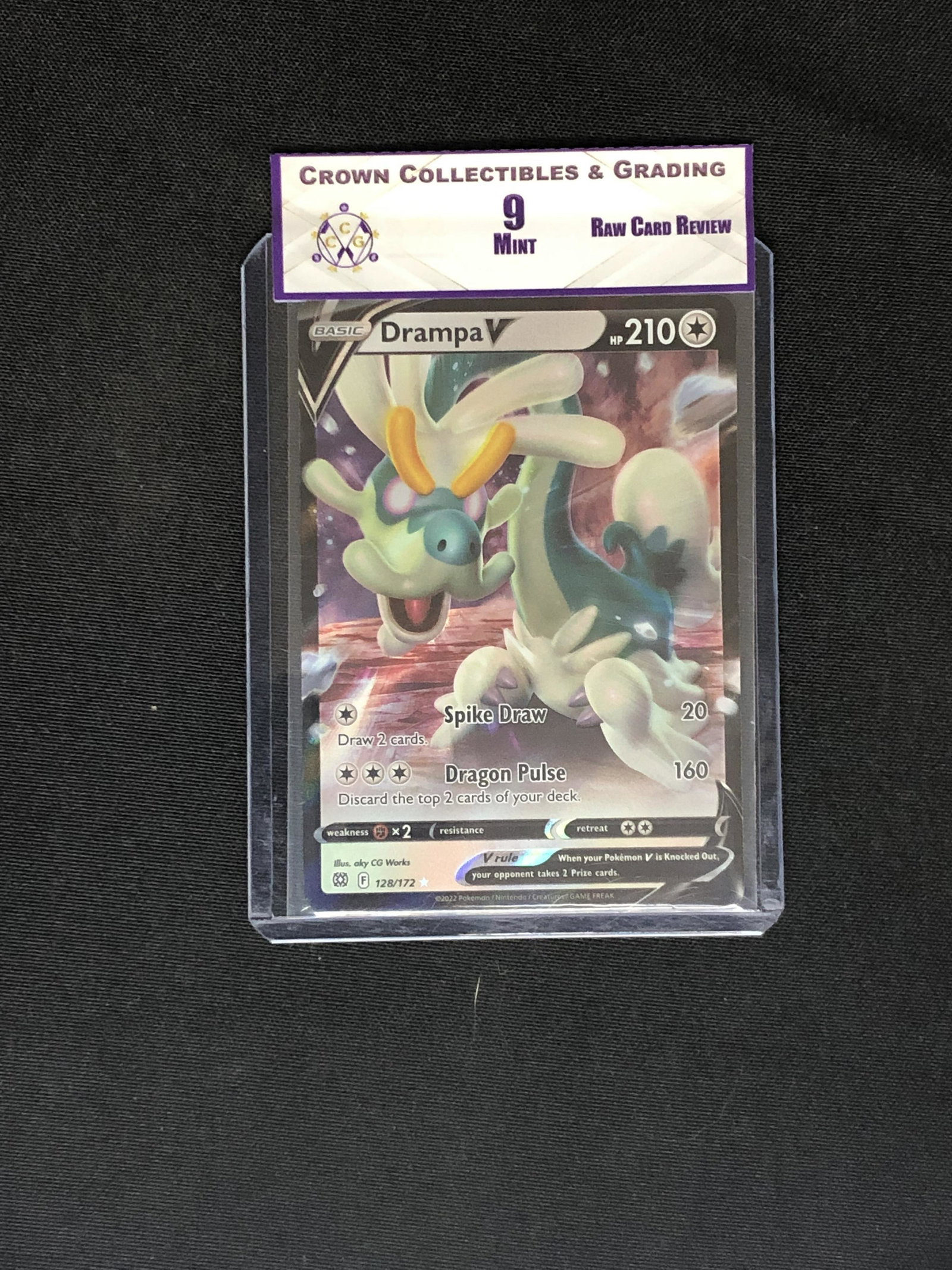 RCR Drampa V CC&G 9 Pokemon Card (1 of 1)