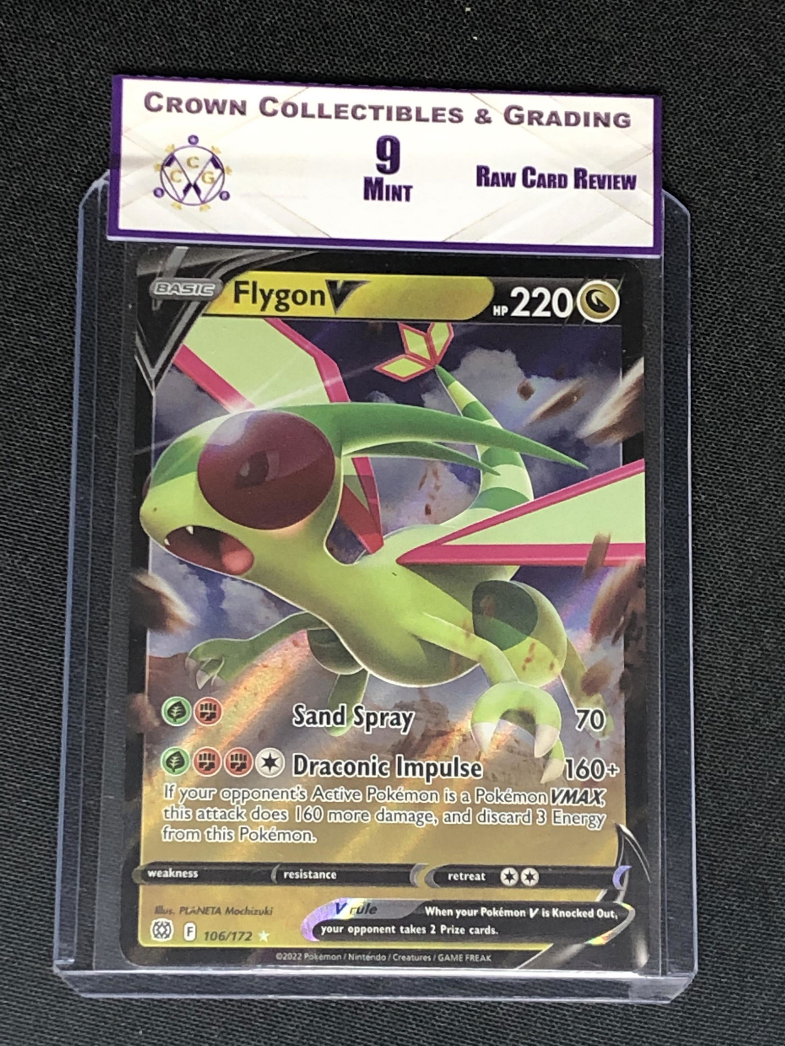 RCR Flygon V CC&G 9 Pokemon Card (1 of 1)