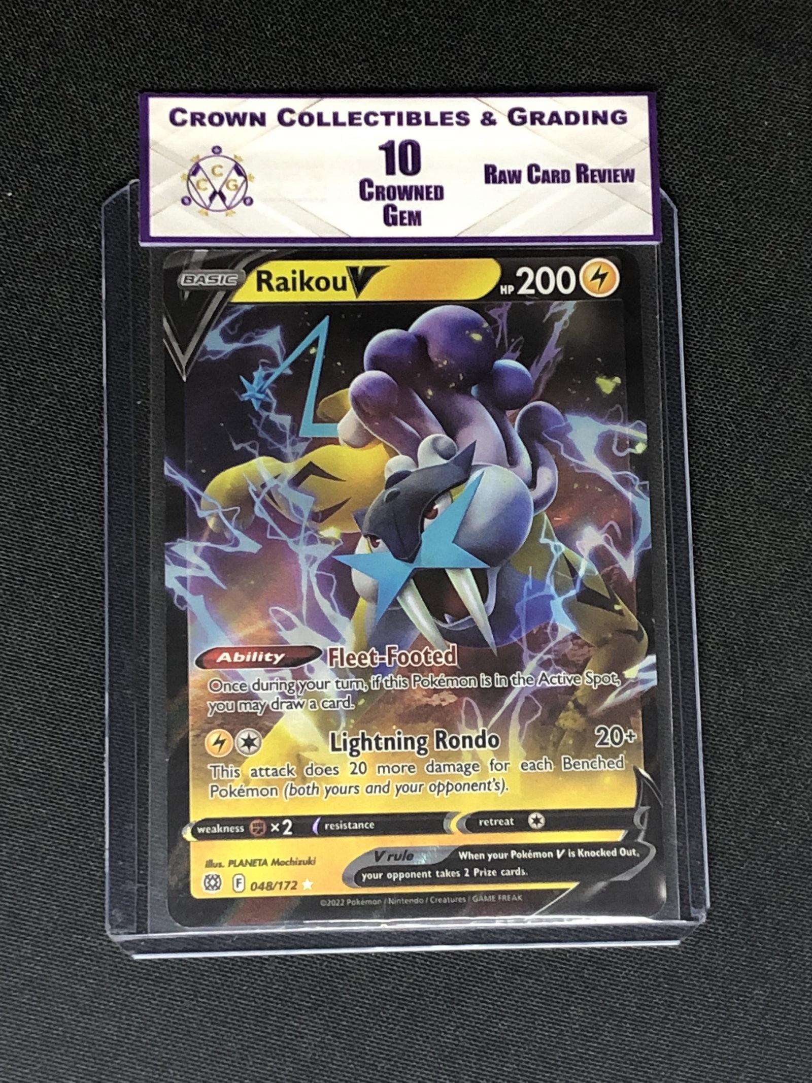 RCR Raikou V CC&G 10 Pokemon Card (1 of 1)