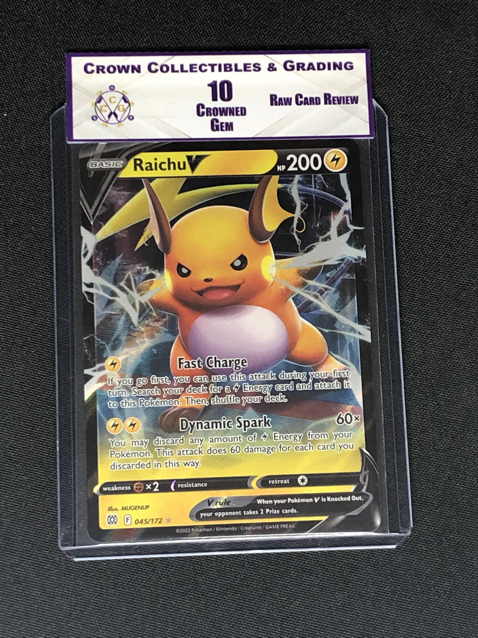 RCR Raichu V CC&G 10 Pokemon Card (1 of 1)