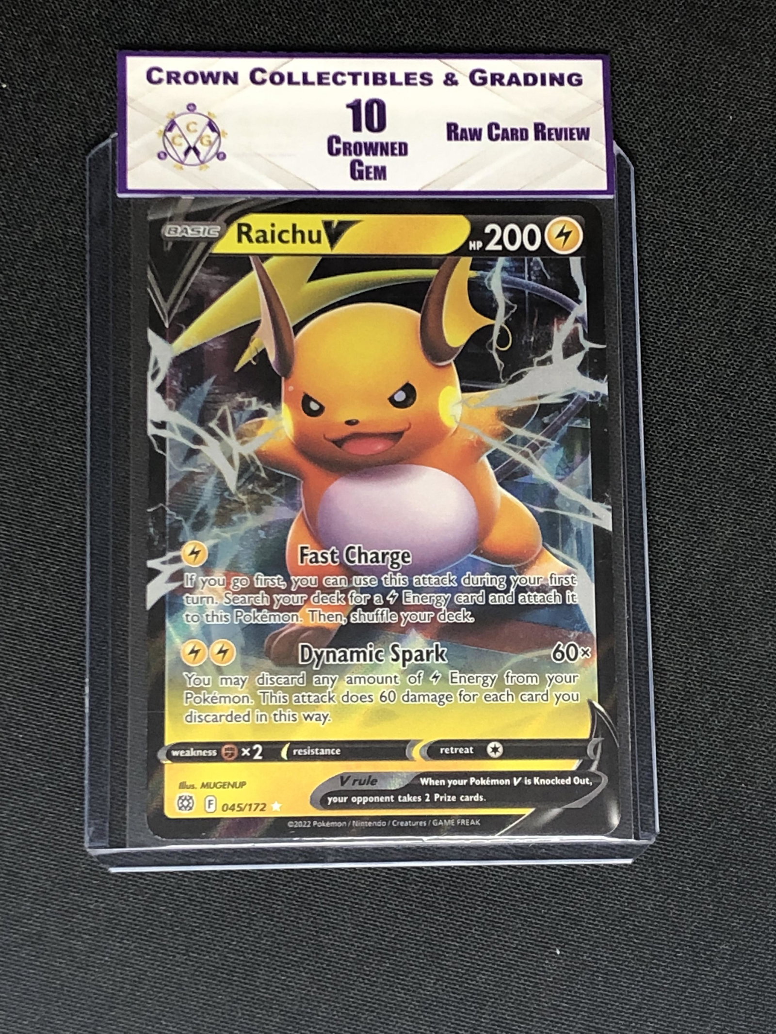 RCR Raichu V CC&G 10 Pokemon Card (1 of 1)