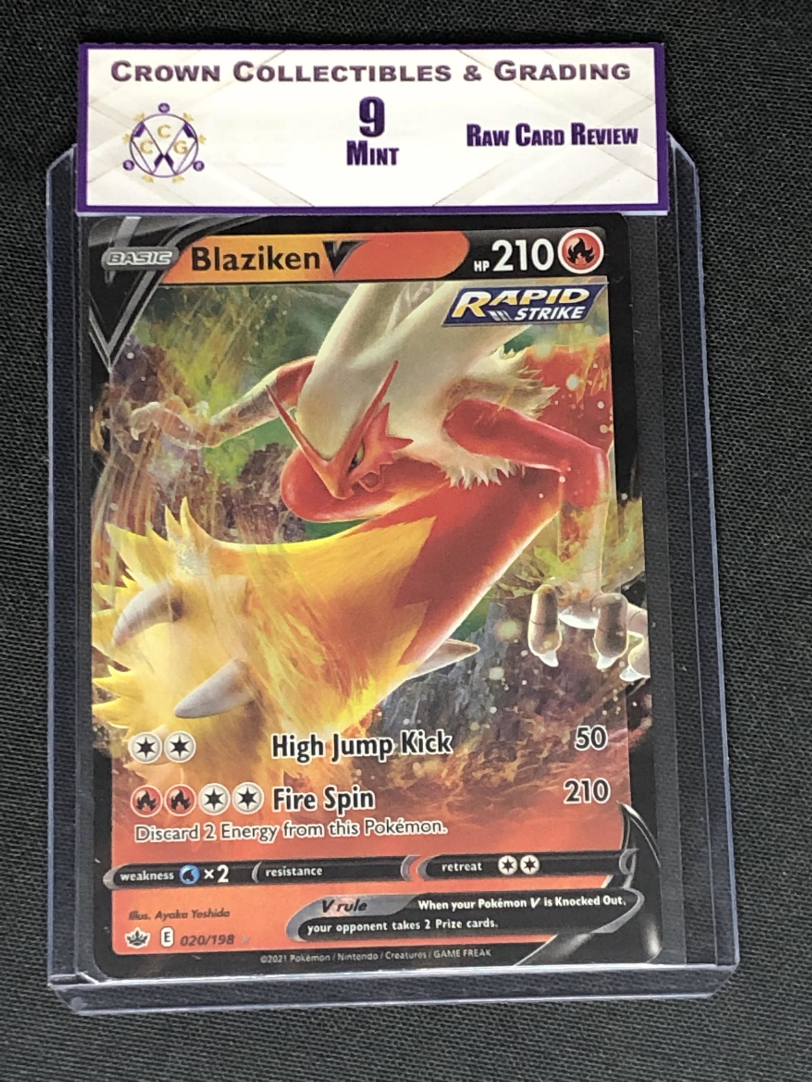 RCR Blaziken V CC&G 9 Pokemon Card (1 of 1)