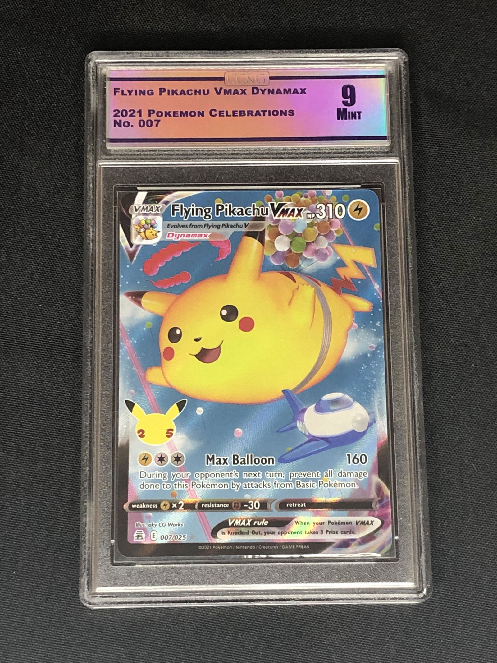 Flying Pikachu Vmax CC&G 9 Pokemon Card (1 of 1)