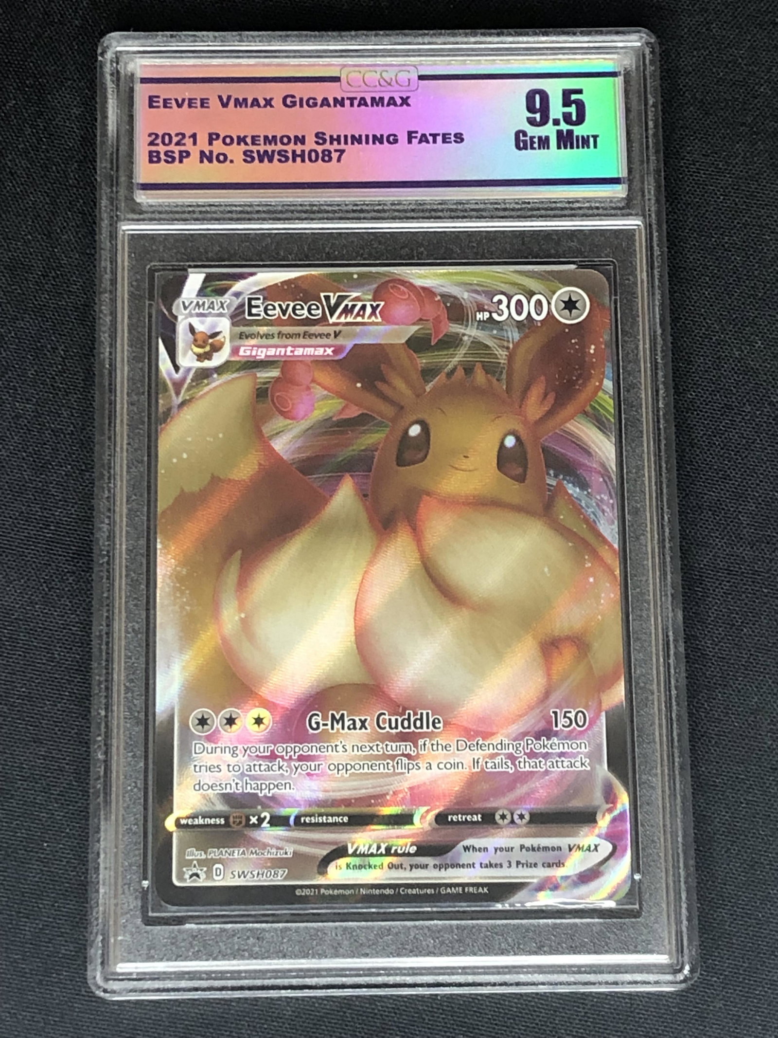 Eevee Vmax CC&G 9.5 Pokemon Card (1 of 1)