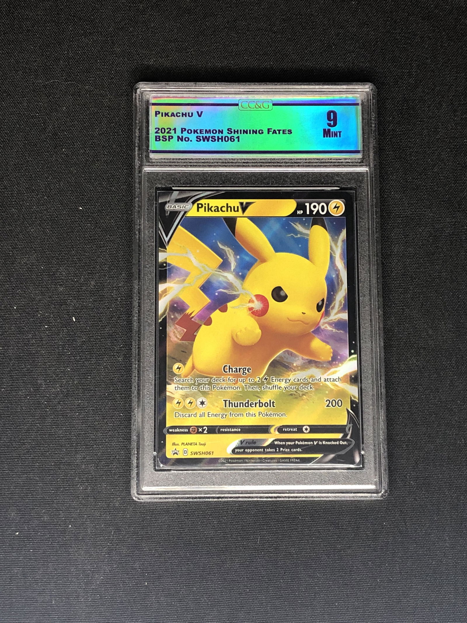 Pikachu V CC&G 9 Pokemon Card (1 of 1)