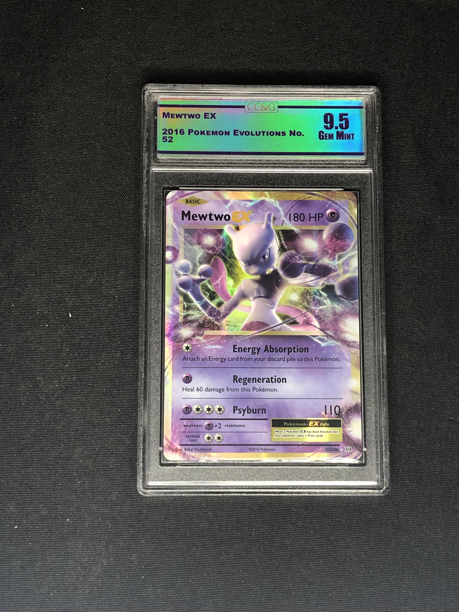 Mewtwo EX CC&G 9.5 Pokemon Card (1 of 1)