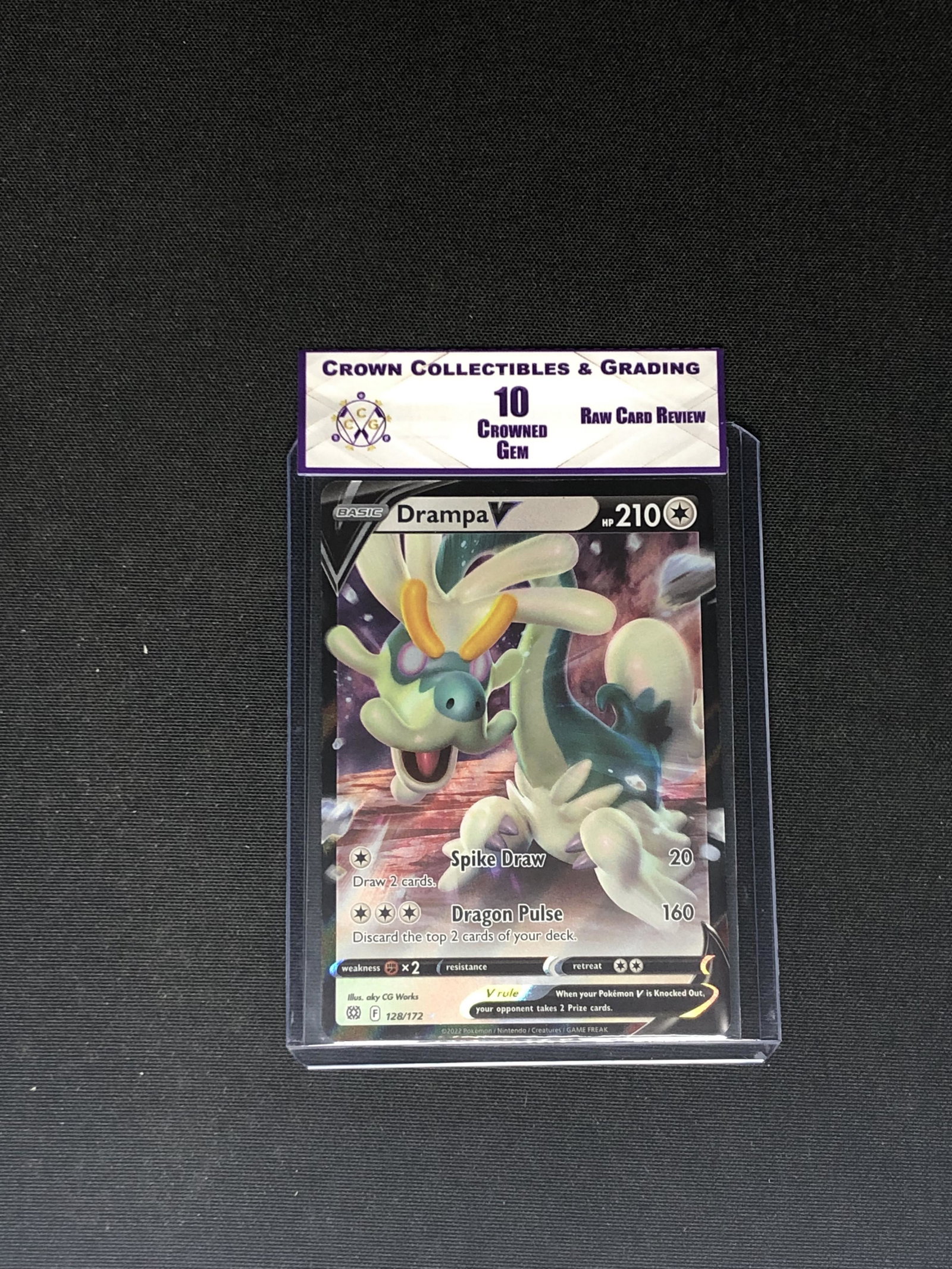 RCR Drampa V CC&G 10 Pokemon Card (1 of 1)