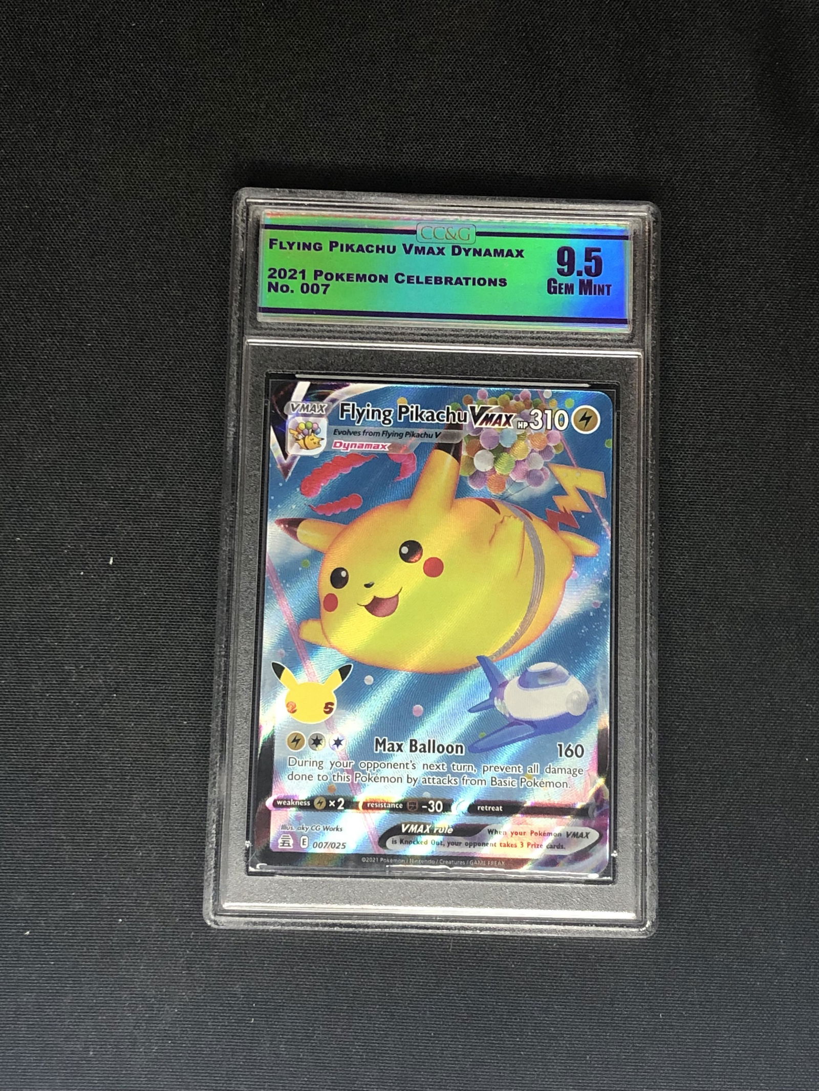 Flying Pikachu Vmax CC&G 9.5 Pokemon Card (1 of 1)