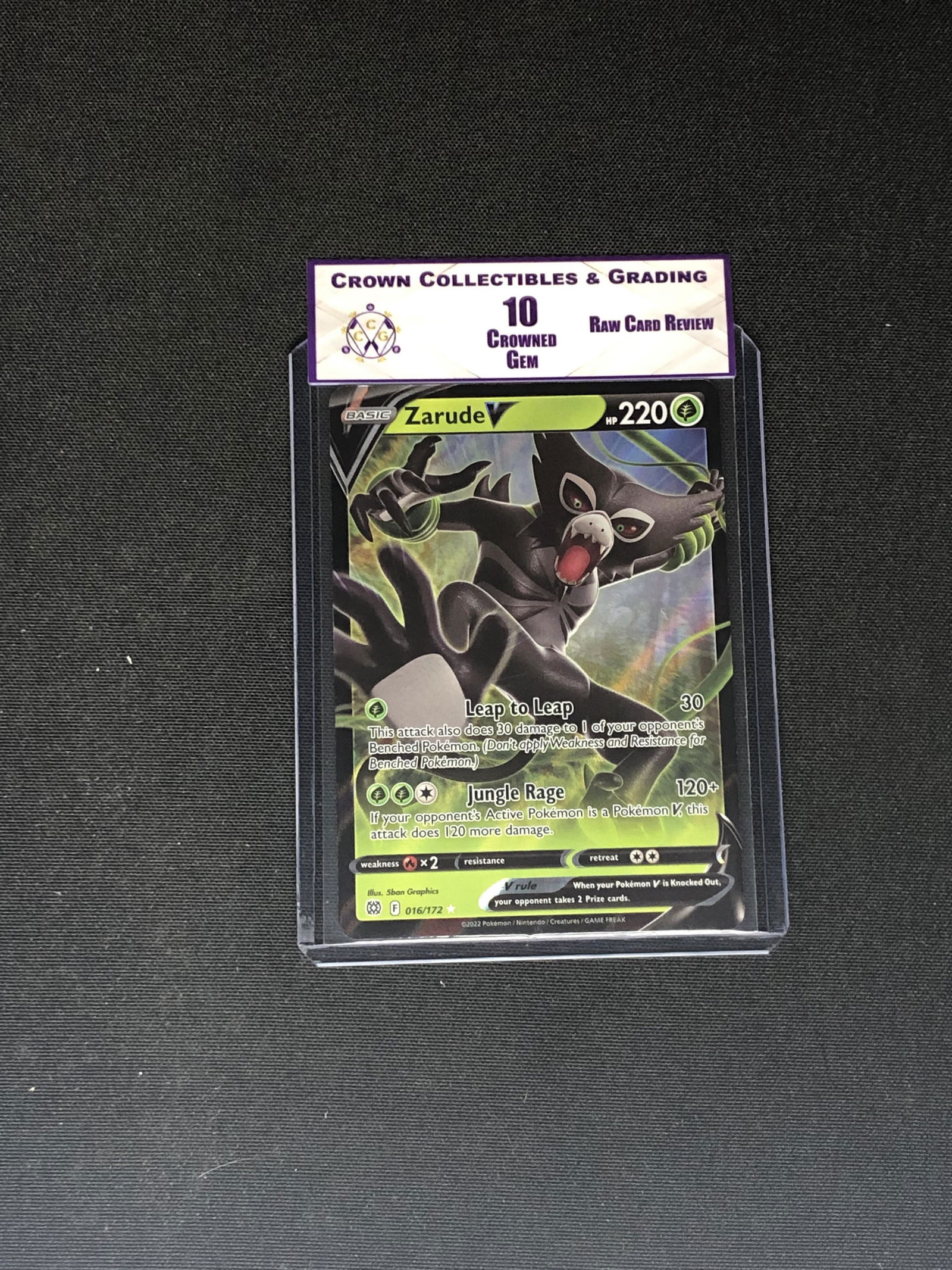 RCR Zarude V CC&G 10 Pokemon Card (1 of 1)