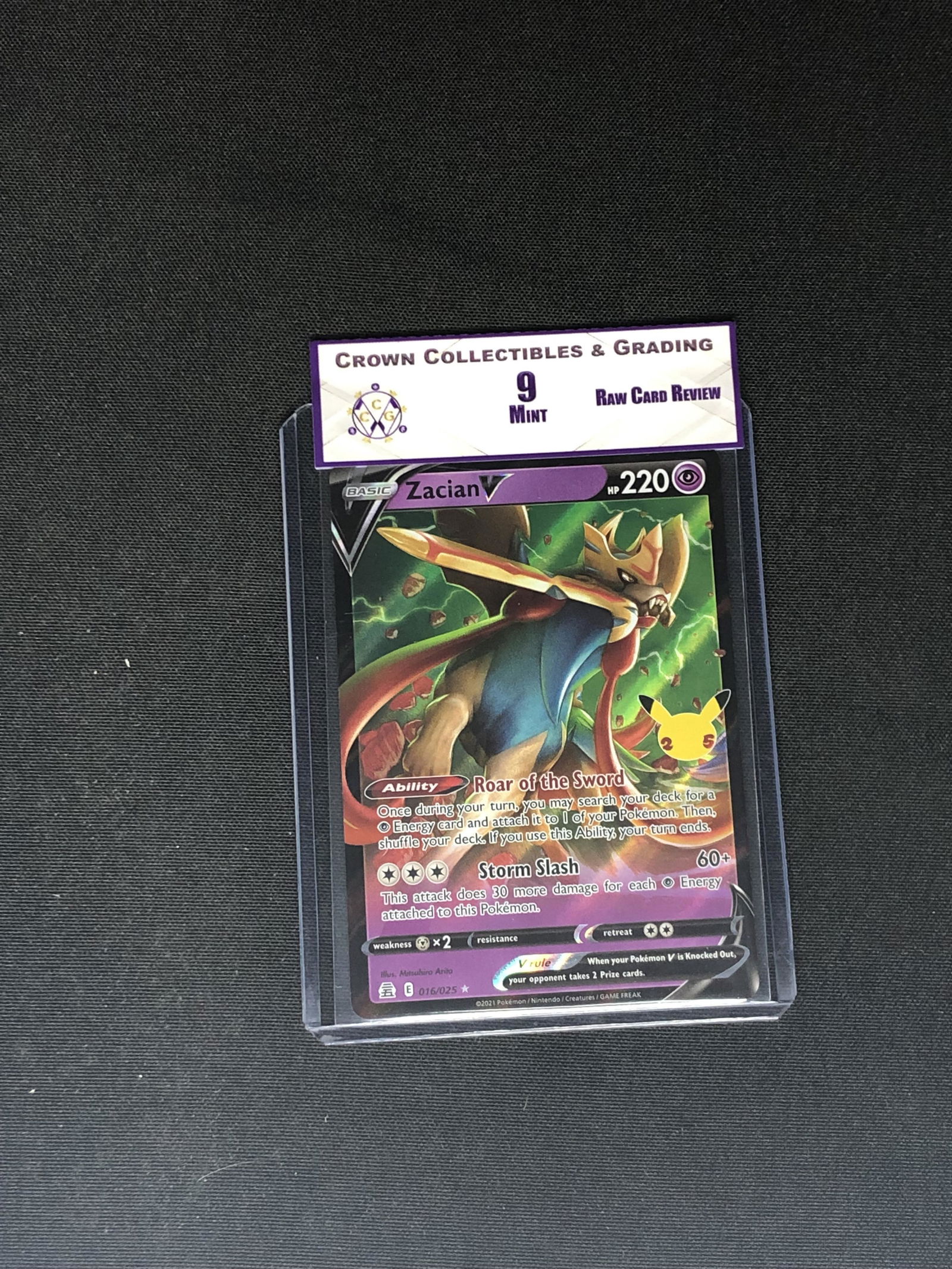 RCR Zacian V CC&G 9 Pokemon Card (1 of 1)