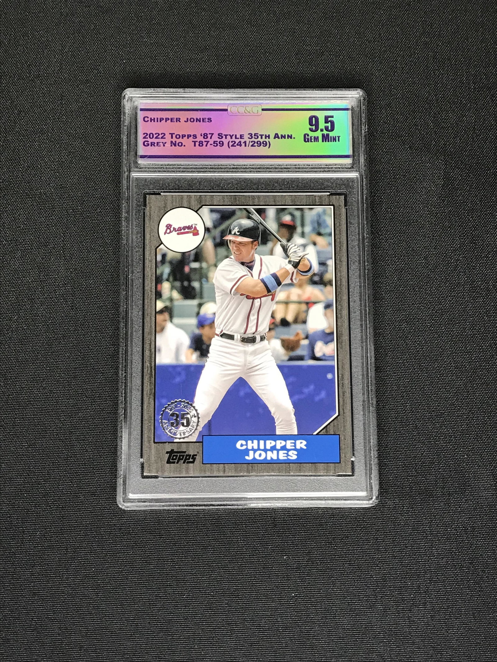 Chipper Jones Topps Grey CC&G 9.5 (241/299) (1 of 1)