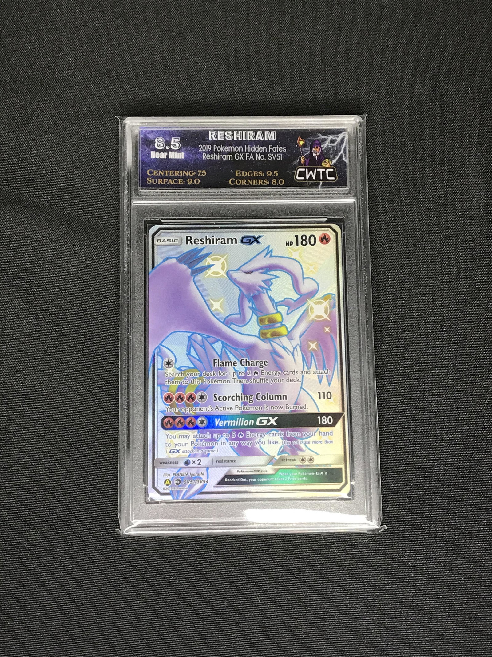 Shiny Reshiram GX CWTC 8.5 (1 of 1)