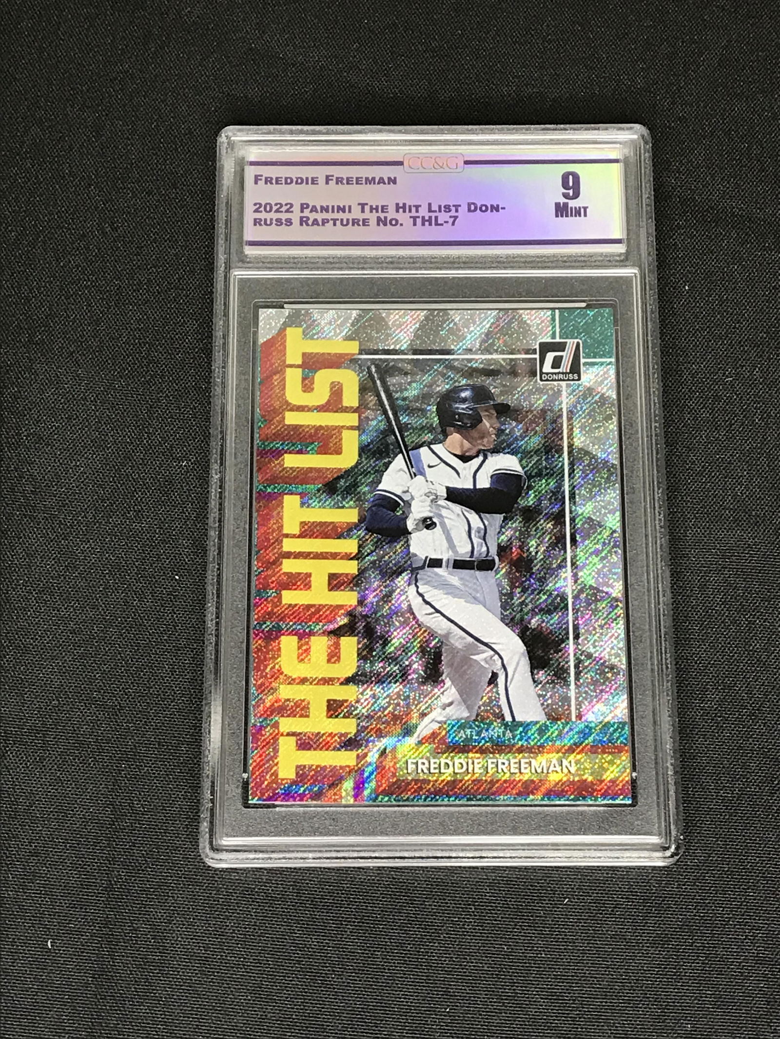 Freddie Freeman Panini The Hit List CC&G 9: Freddie Freeman Panini The Hit List CC&G 9