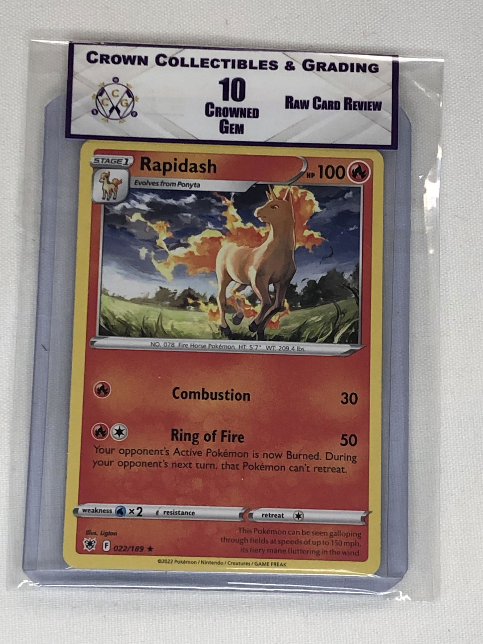 Rapidash Pokemon Card RCR 10 (1 of 1)