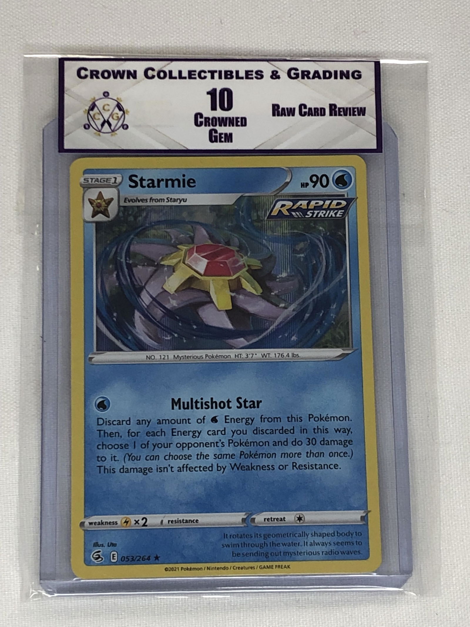 Starmie Holo Pokemon Card RCR 10 (1 of 1)