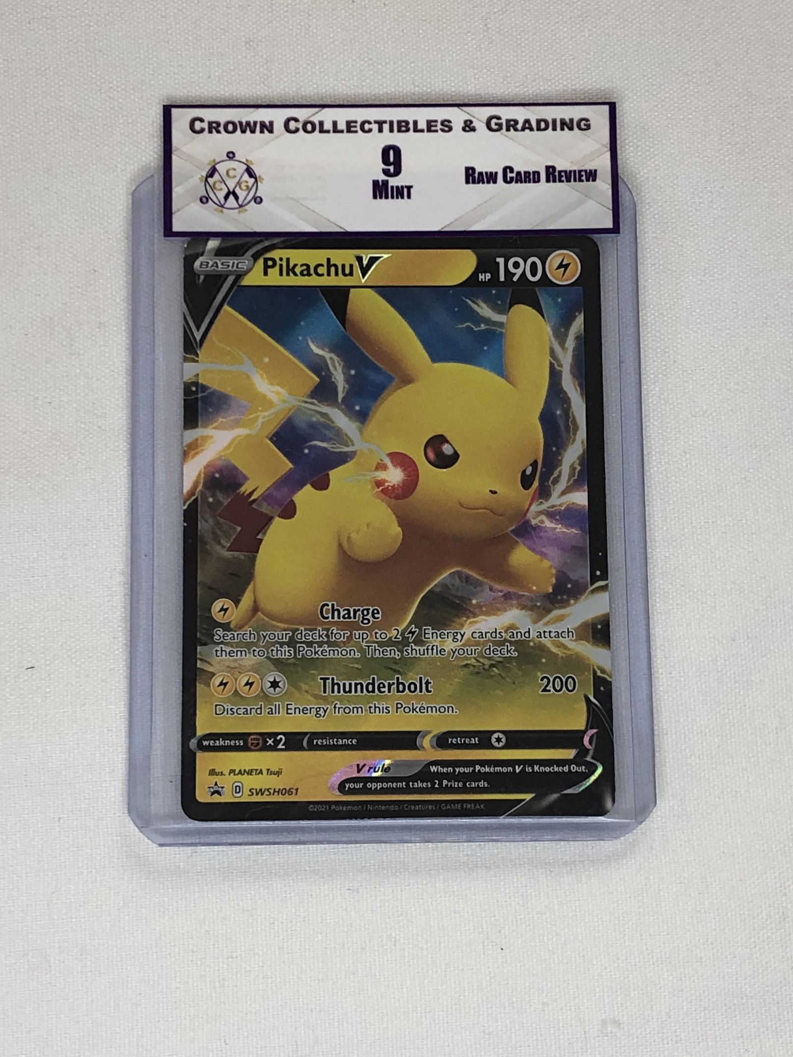 Pikachu V Pokemon Card RCR 9 (1 of 1)