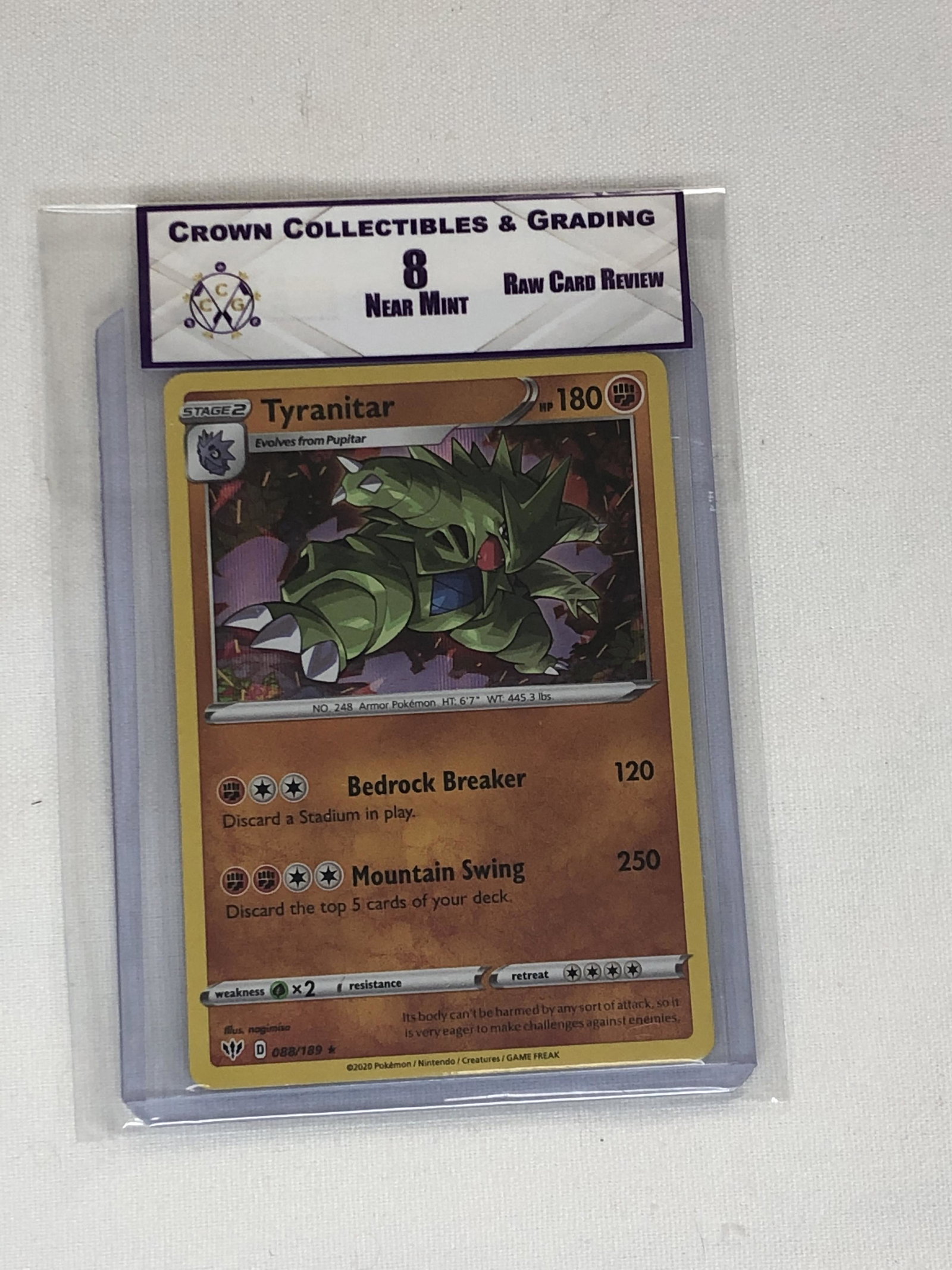 Tyranitar Holo Pokemon Card RCR 8 (1 of 1)