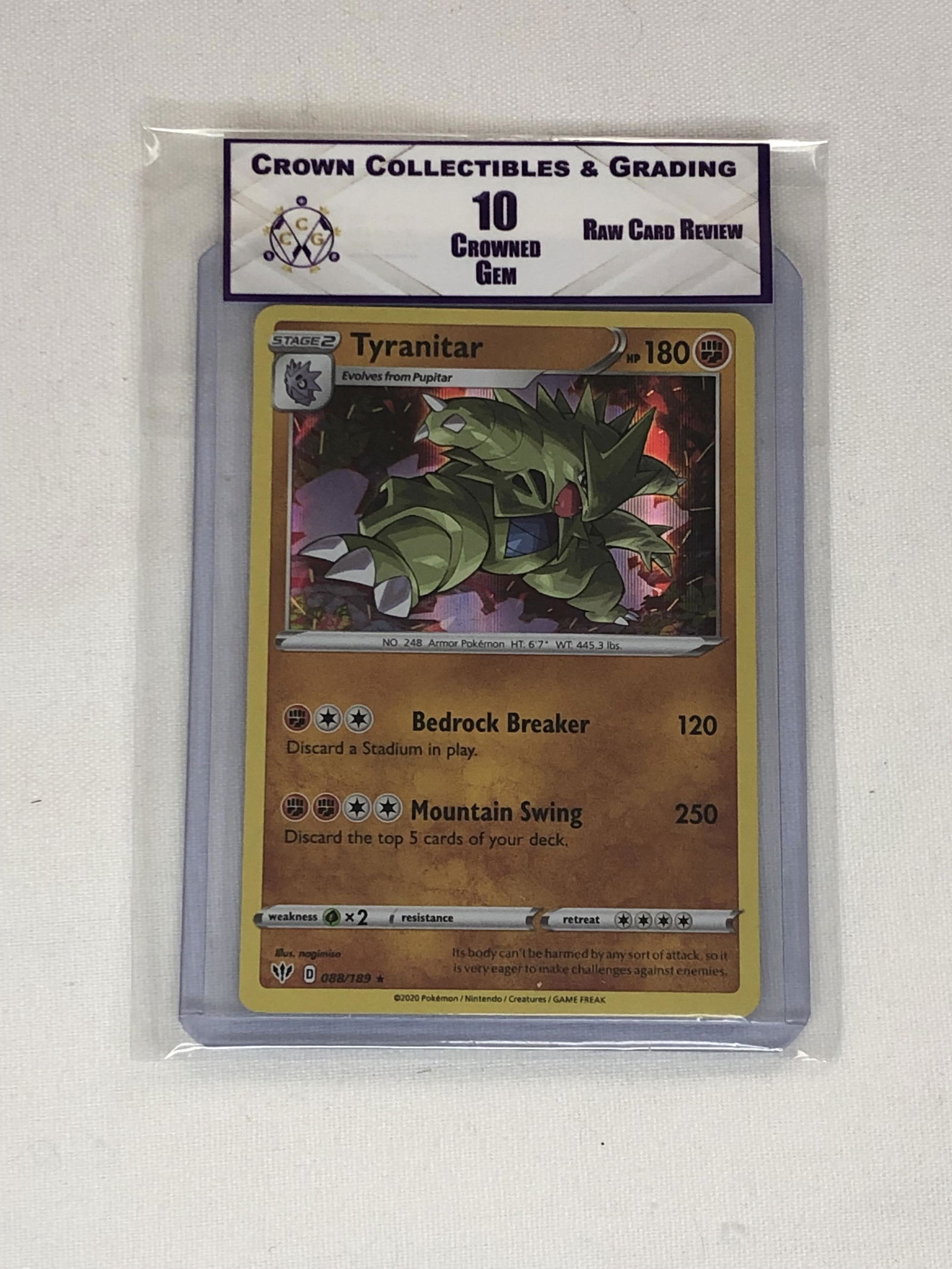 Tyranitar Holo Pokemon Card RCR 10 (1 of 1)