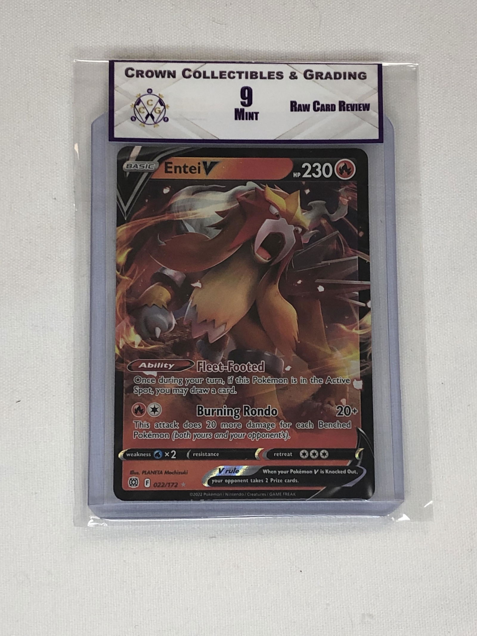 Entei V Pokemon Card RCR 9 (1 of 1)