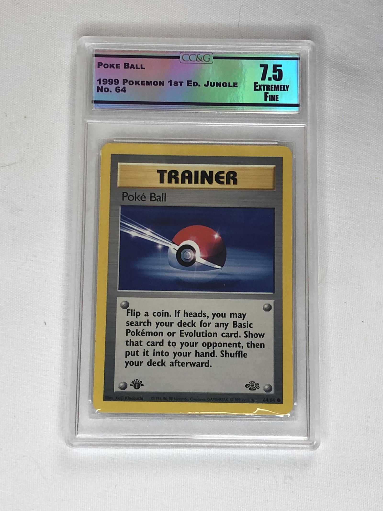 1st Ed Jungle Poke Ball Graded CC&G 7.5 (1 of 1)