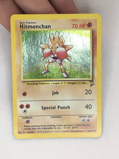 Base Set 2 Hitmonchan Holo Pokemon Card - Moderately Played Condition: Base Set 2 Hitmonchan Holo Pokemon Card - Moderately Played Condition