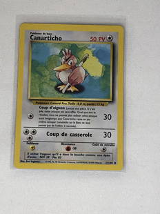 Base Set French Farfetch'd Pokemon Card - Moderately Played Condition: Base Set French Farfetch'd Pokemon Card - Moderately Played Condition