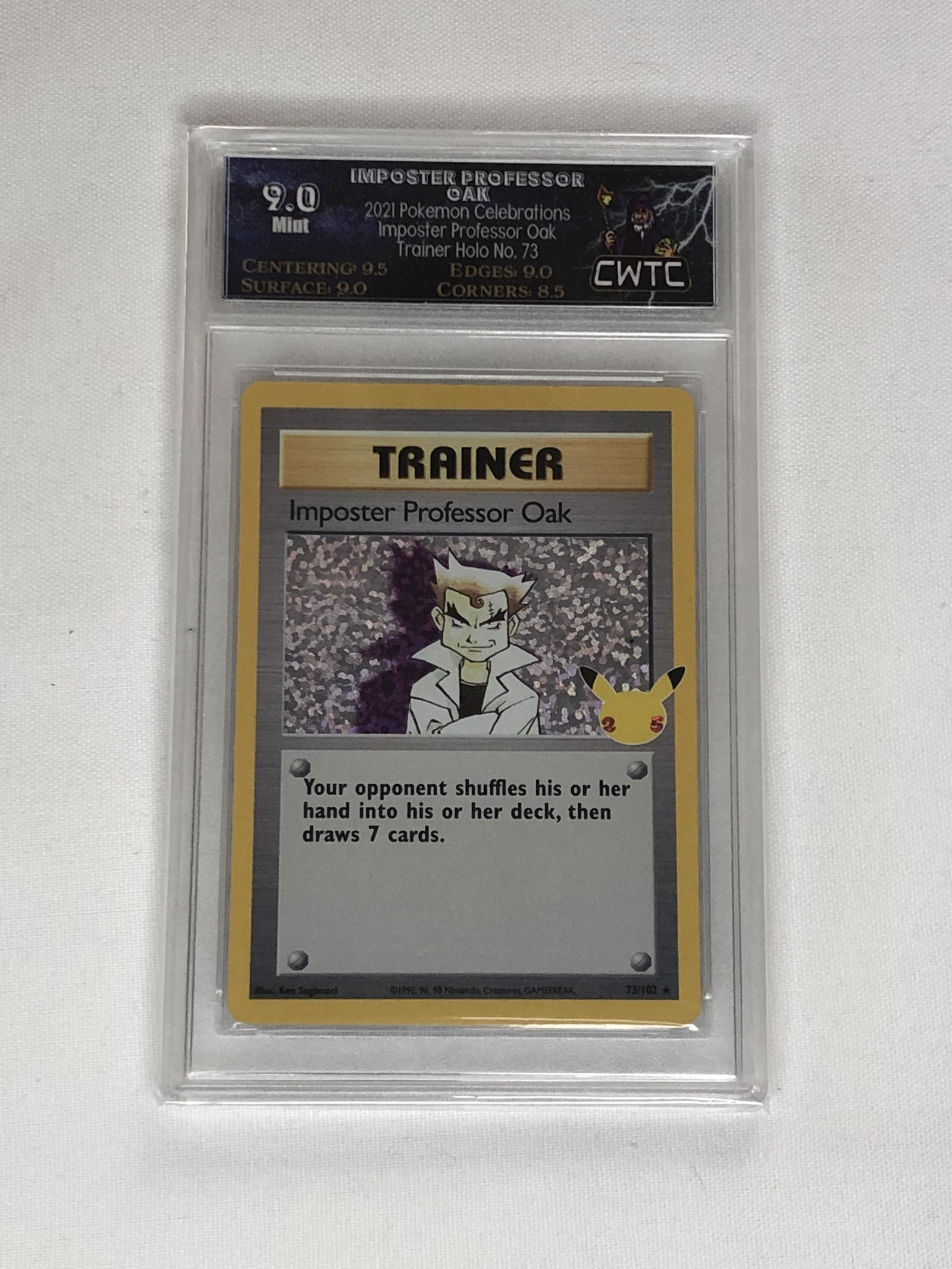 Imposter Prof Oak Pokemon Card Graded CWTC 9 (1 of 1)