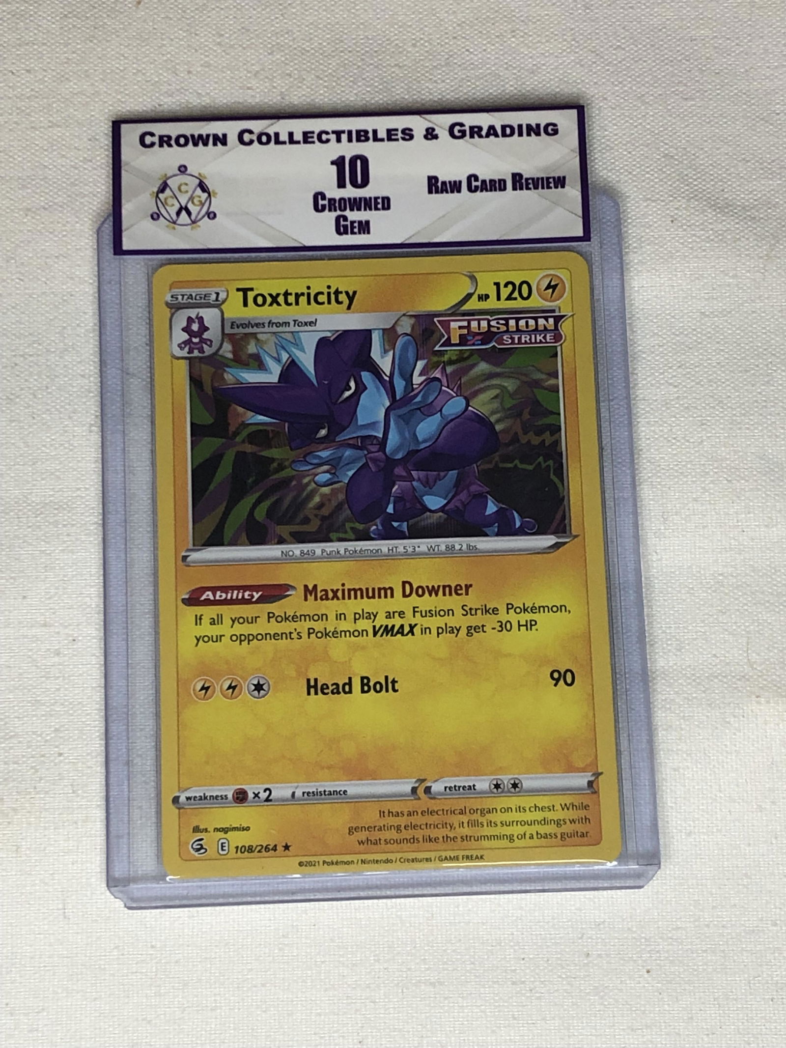 Toxtricity Holo Pokemon Card RCR 10 (1 of 1)