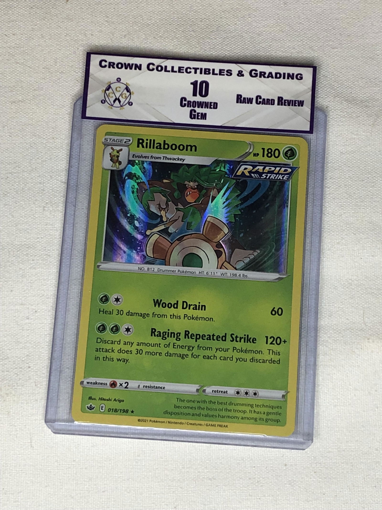 Rillaboom Holo Pokemon Card RCR 10 (1 of 1)