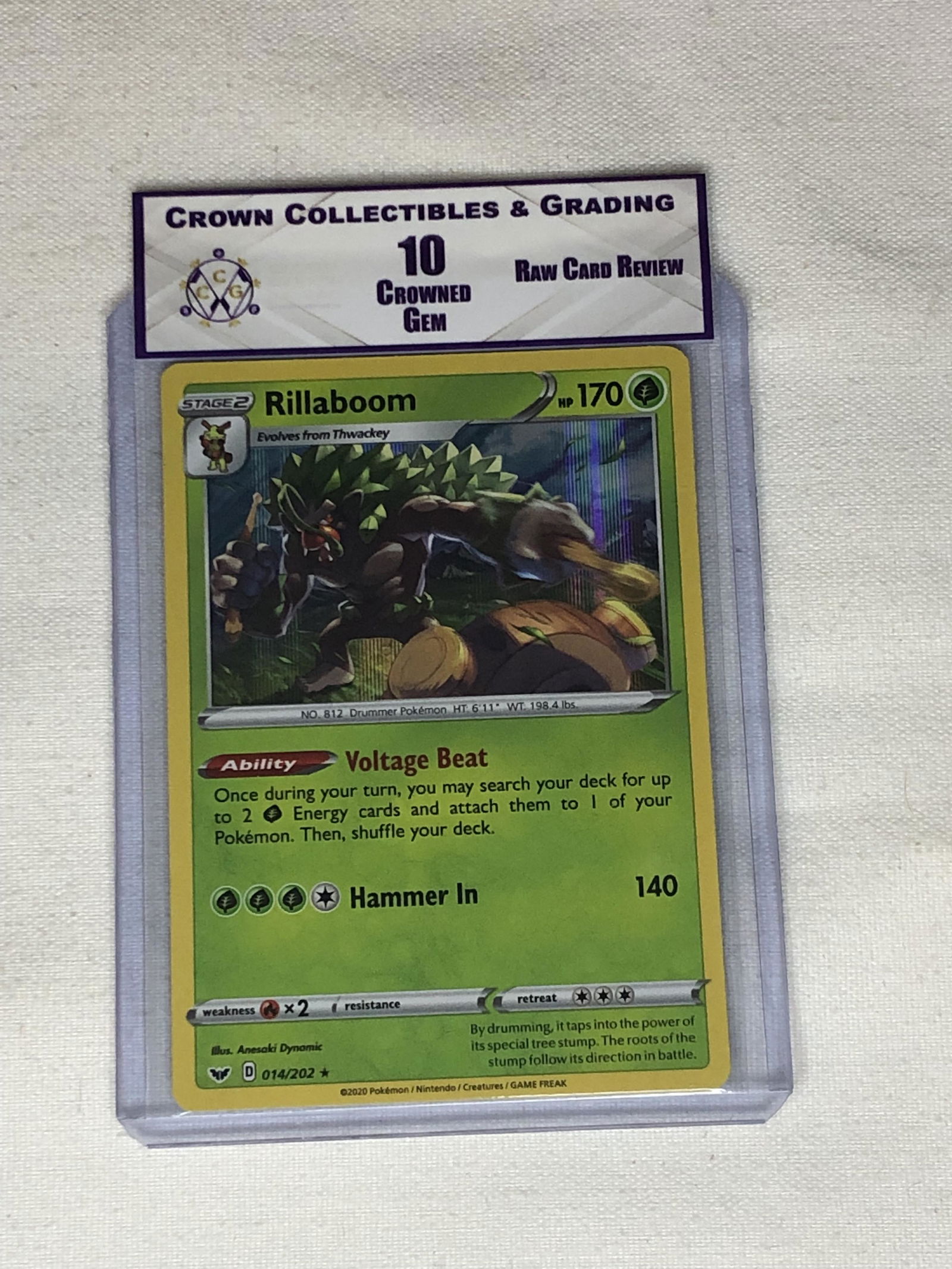 Rillaboom Holo Pokemon Card RCR 10 (1 of 1)
