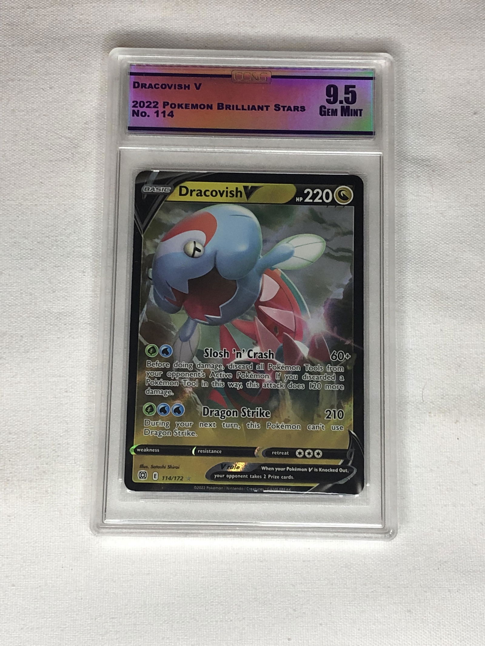Dracovish V Pokemon Card Graded CC&G 9.5 (1 of 1)