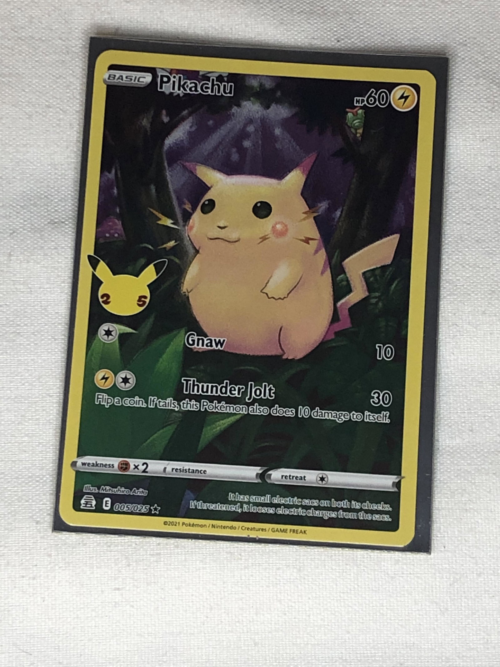 Full Art Celebrations Pikachu Holo - Moderately Played Condition: Full Art Celebrations Pikachu Holo - Moderately Played Condition