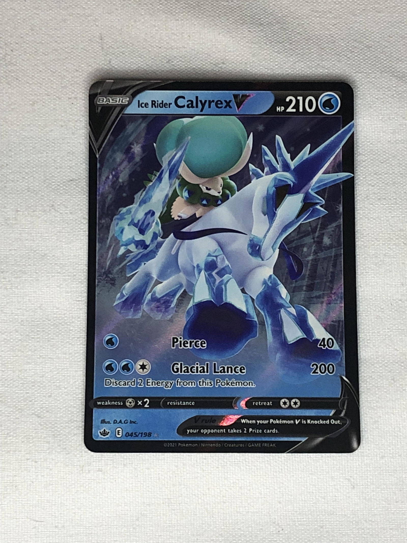 Ice Rider Calyrex V Pokemon Card (1 of 1)