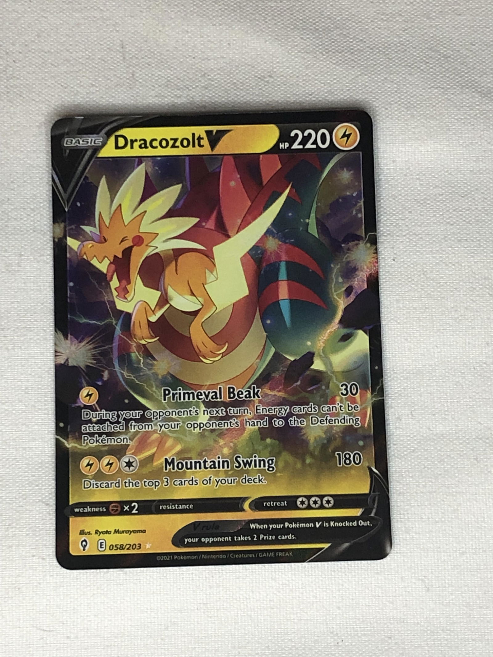 Dracozolt V Pokemon Card (1 of 1)