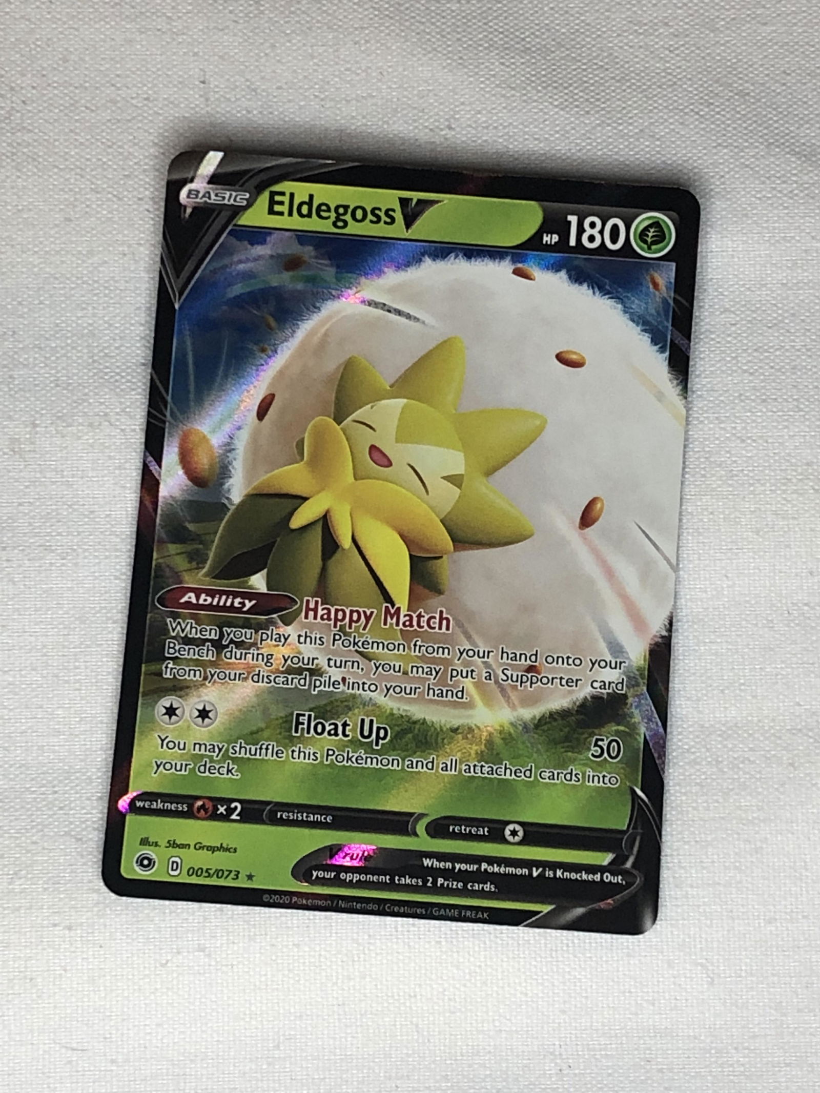 Eldegoss V Pokemon Card (1 of 1)