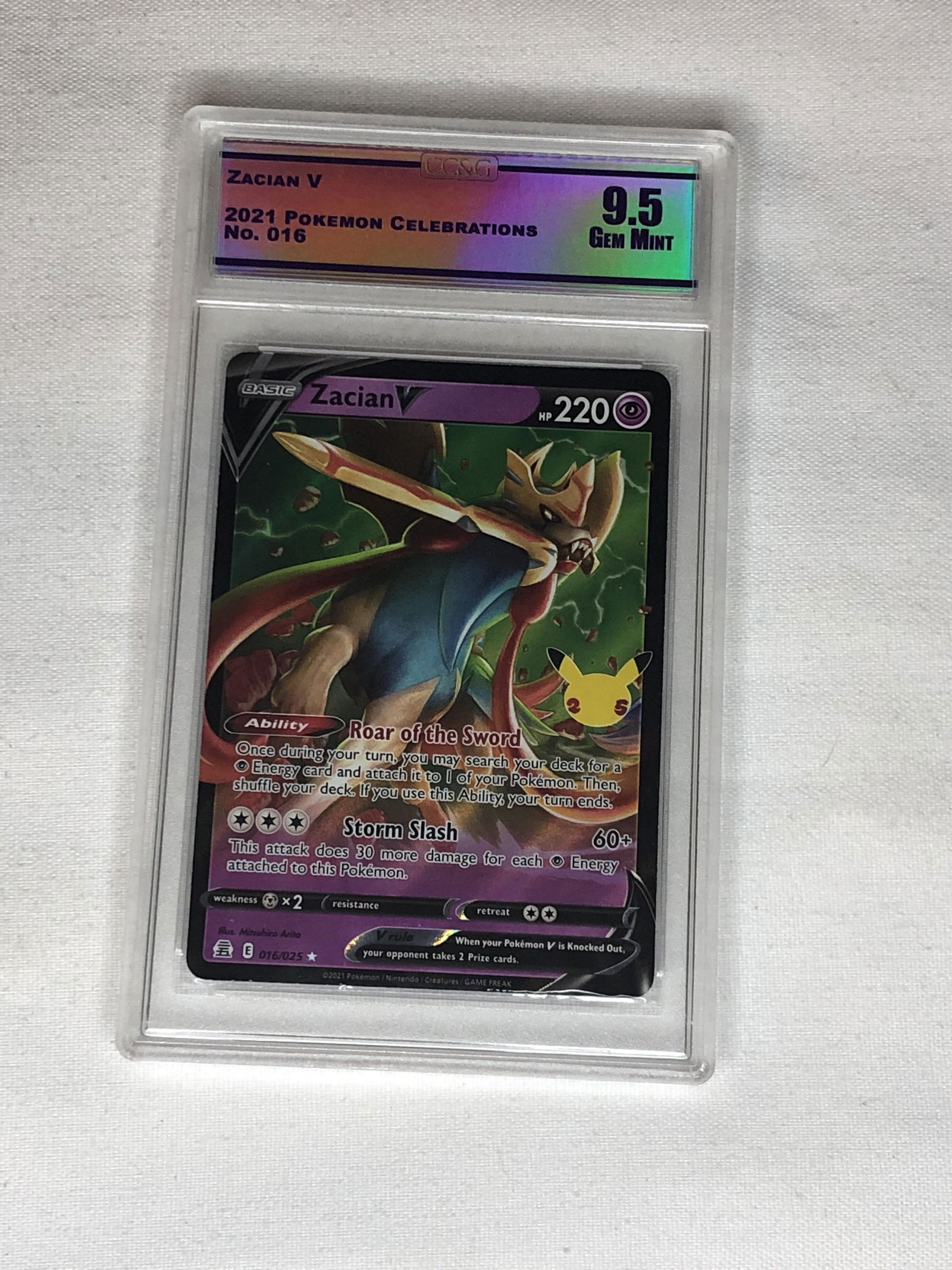 Zacian V Pokemon Card Graded CC&G 9.5 (1 of 1)