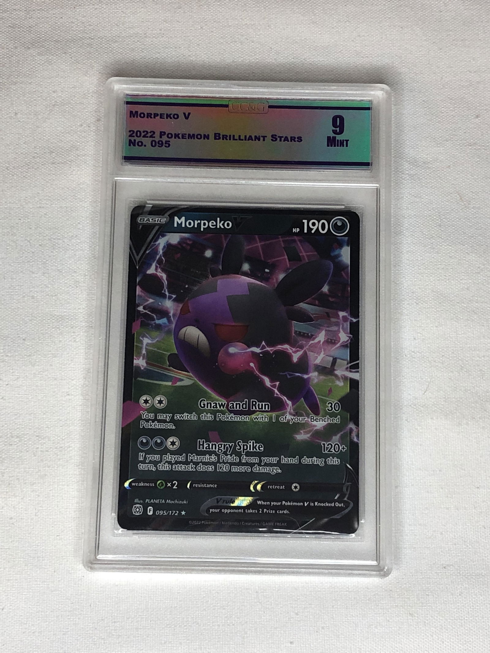 Morpeko V Pokemon Card Graded CC&G 9 (1 of 1)