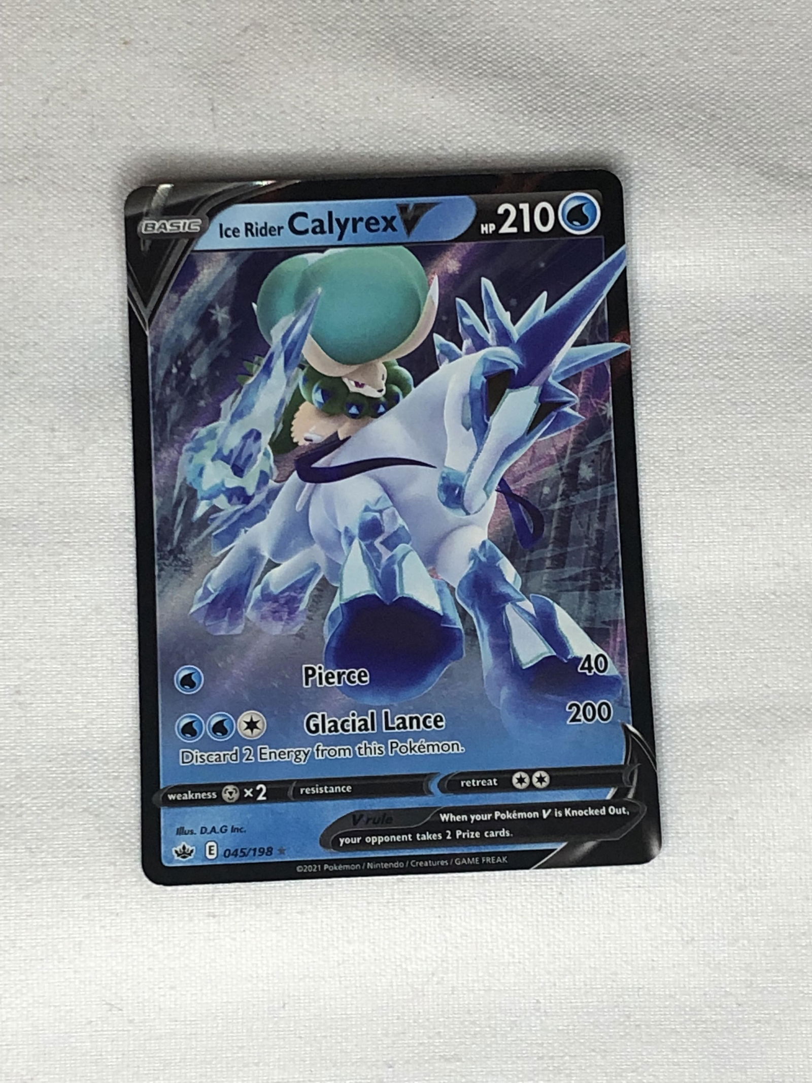 Ice Rider Calyrex V Pokemon Card (1 of 1)