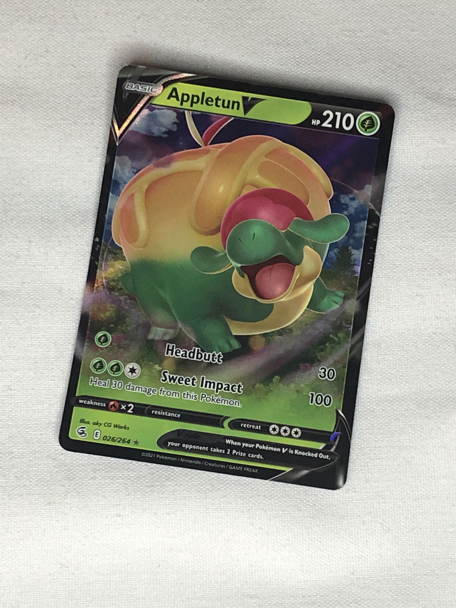 Appletun V Pokemon Card (1 of 1)