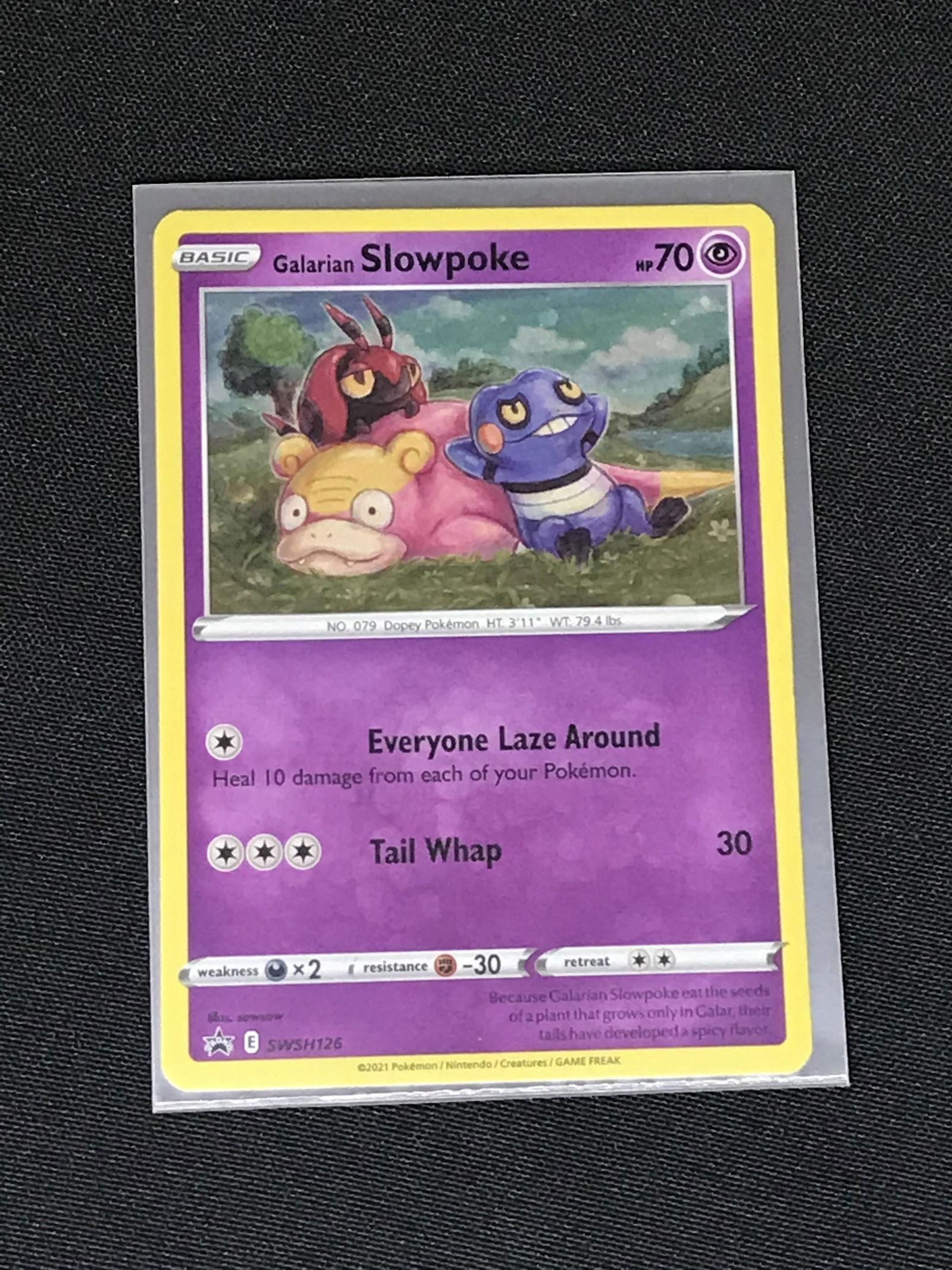 Galarian Slowpoke Black Star Promo Holo Pokemon single - Moderately Played (1 of 1)